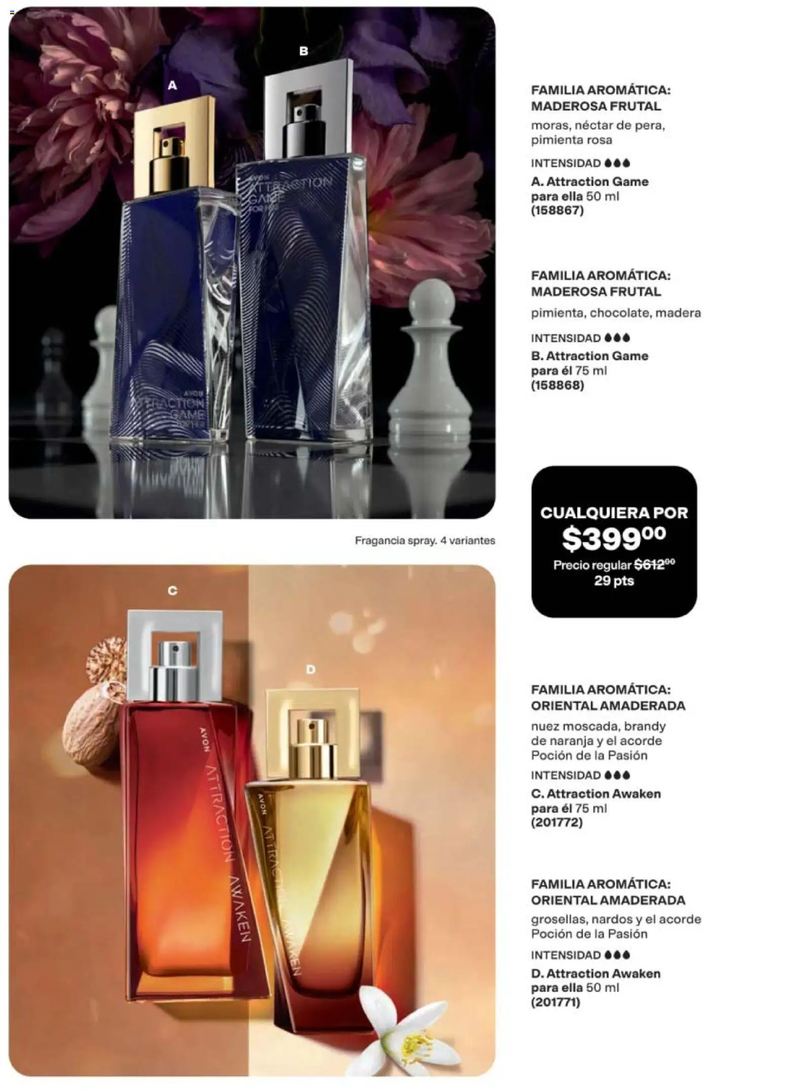 Nuevas ofertas de AVON válidas en toda la República Mexicana desde el 10/07/2026. ¡Encuentra las mejores ofertas en AVON campaña 11 2026! | Página: 76 | Productos: Pimienta, Nuez, Perfume, Fragancia