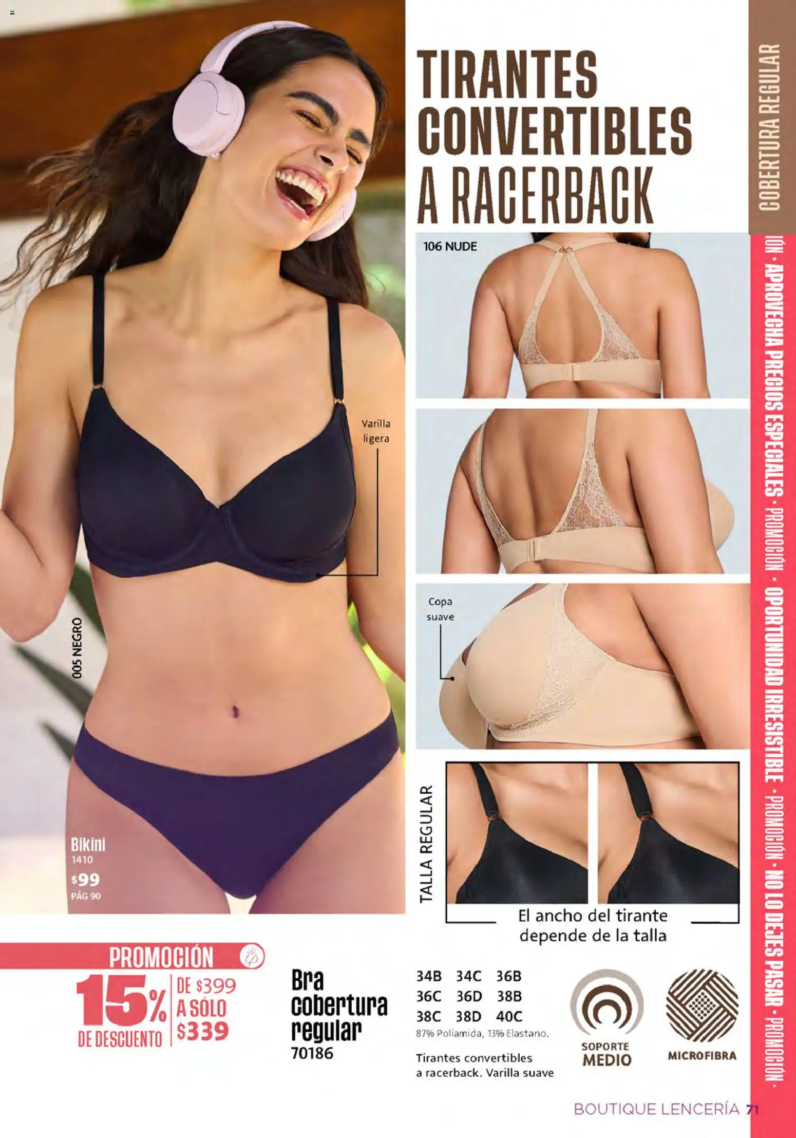 Nuevas ofertas de Ilusión válidas en toda la República Mexicana desde el 01/09/2026. ¡Encuentra las mejores ofertas en Ilusión catálogo Otoño! | Página: 73 | Productos: Tirantes, Lenceria, Bikini