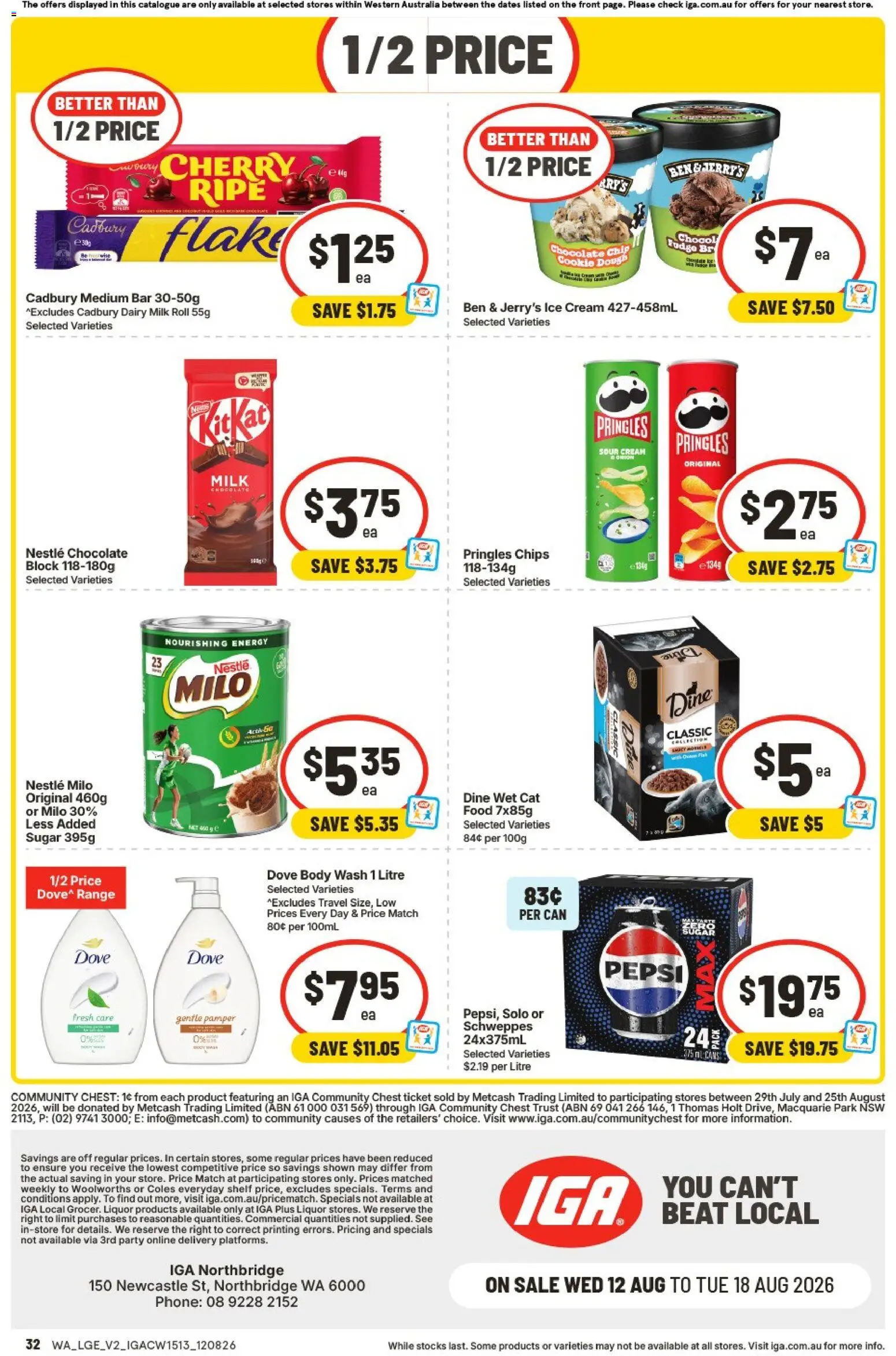 IGA catalogue - valid from 12/08/2026 | Page: 33 | Products: Dairy, Chocolate, Pepsi, Chips