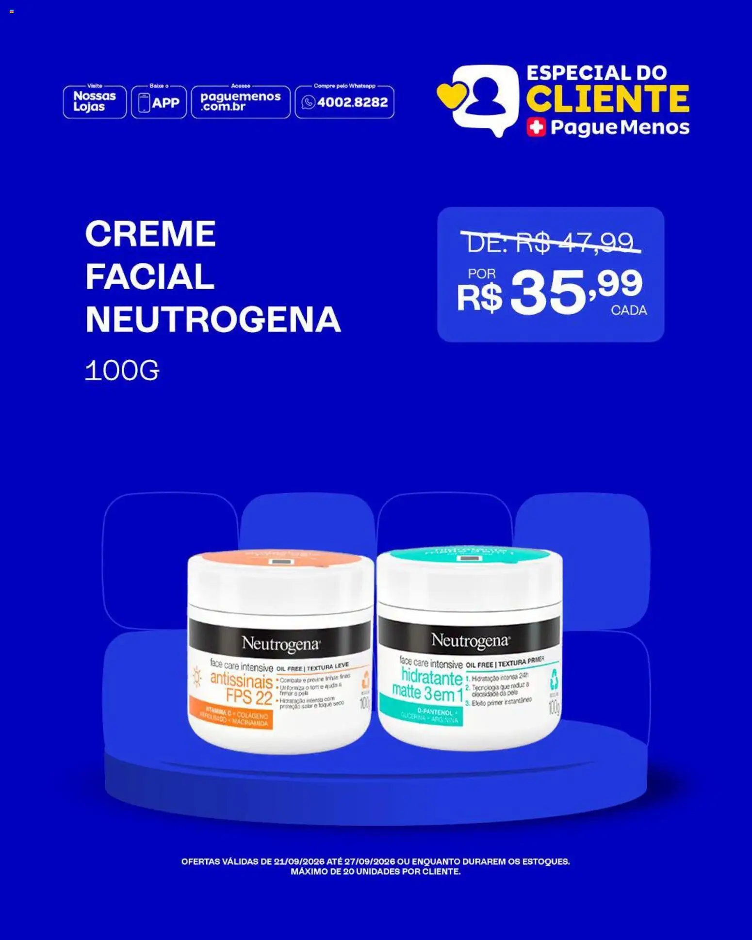 Pague Menos Folheto - válido de 21/09/2026 | Página: 6 | Produtos: Colágeno, Creme, Primer