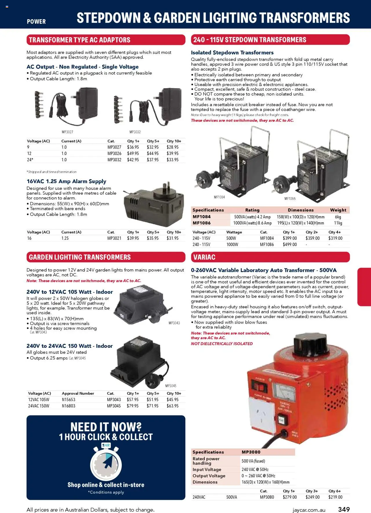 Jaycar catalogue - valid from 09/07/2025 | Page: 349 | Products: Light, Lighting, Safe, Weight