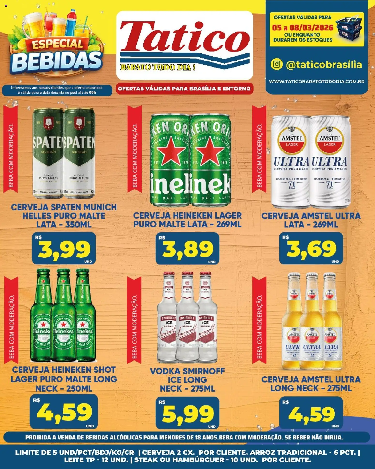 Tatico Folheto - válido de 09.03.2026 | Página: 41 | Produtos: Leite, Cerveja Heineken, Heineken, Hambúrguer