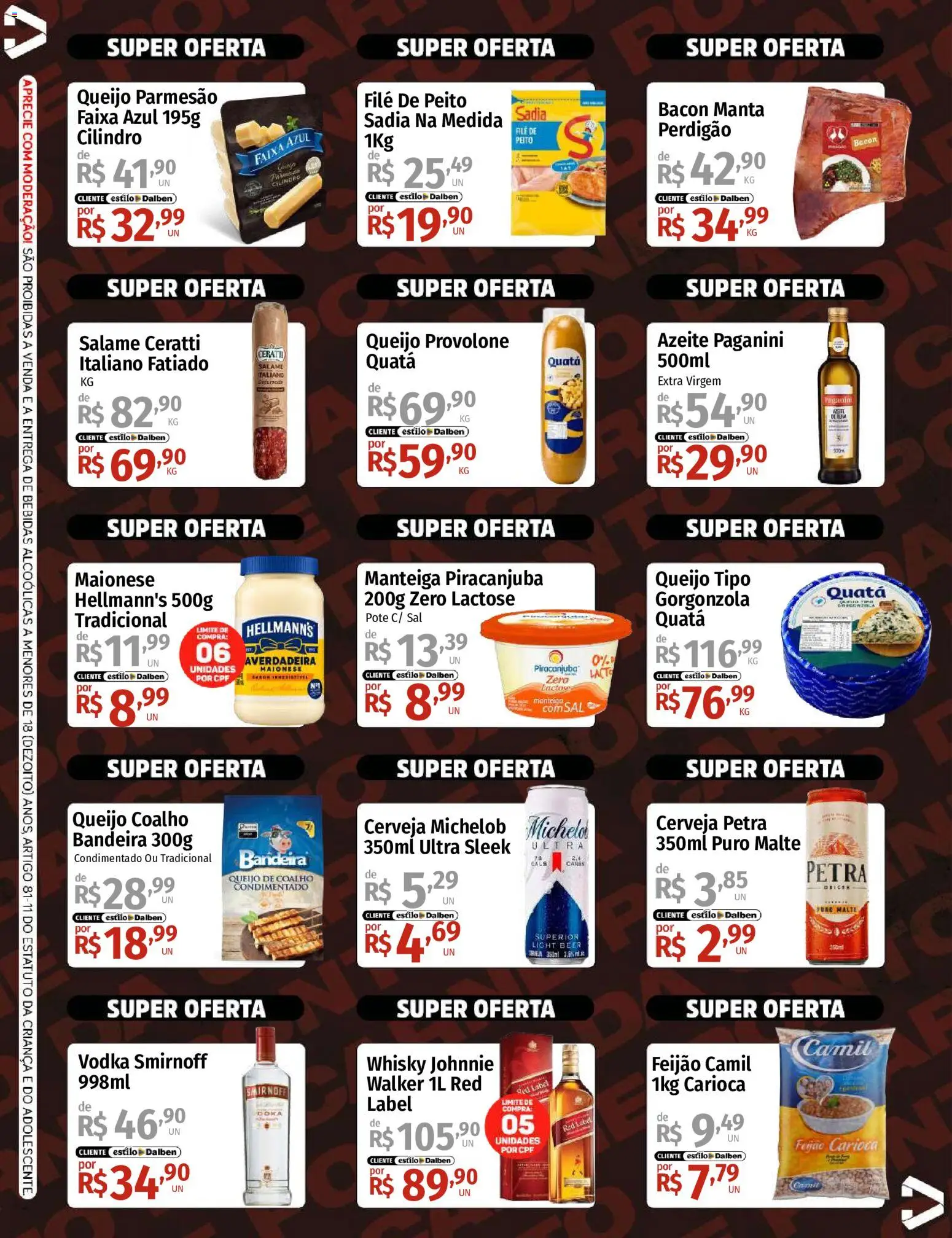 Supermercado Dalben Folheto - válido de 16/09/2026 | Página: 2 | Produtos: Whisky, Manteiga, Parmesão, Azeite