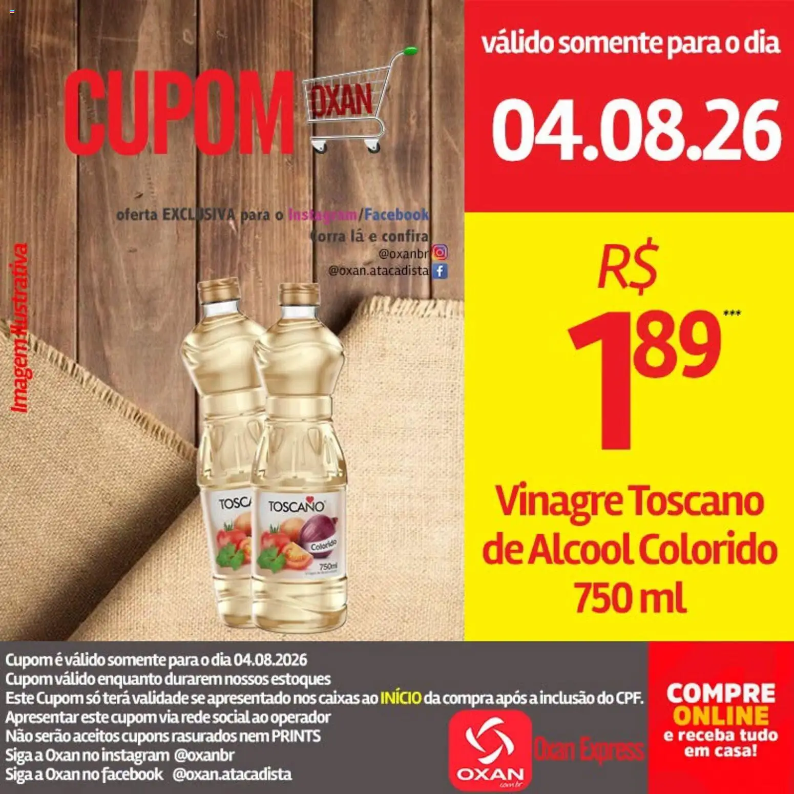 Oxan Atacadista Folheto - válido de 04/08/2026 | Página: 11 | Produtos: Vinagre