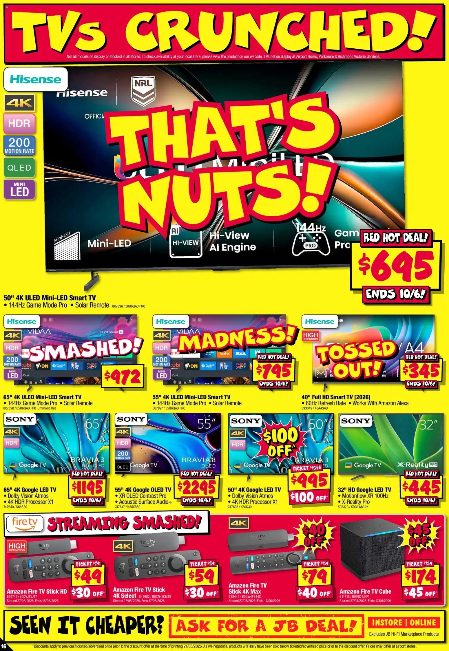 JB Hi-Fi catalogue - valid from 04.06.2026 | Page: 16 | Products: Nuts, Tv, Audio, Game
