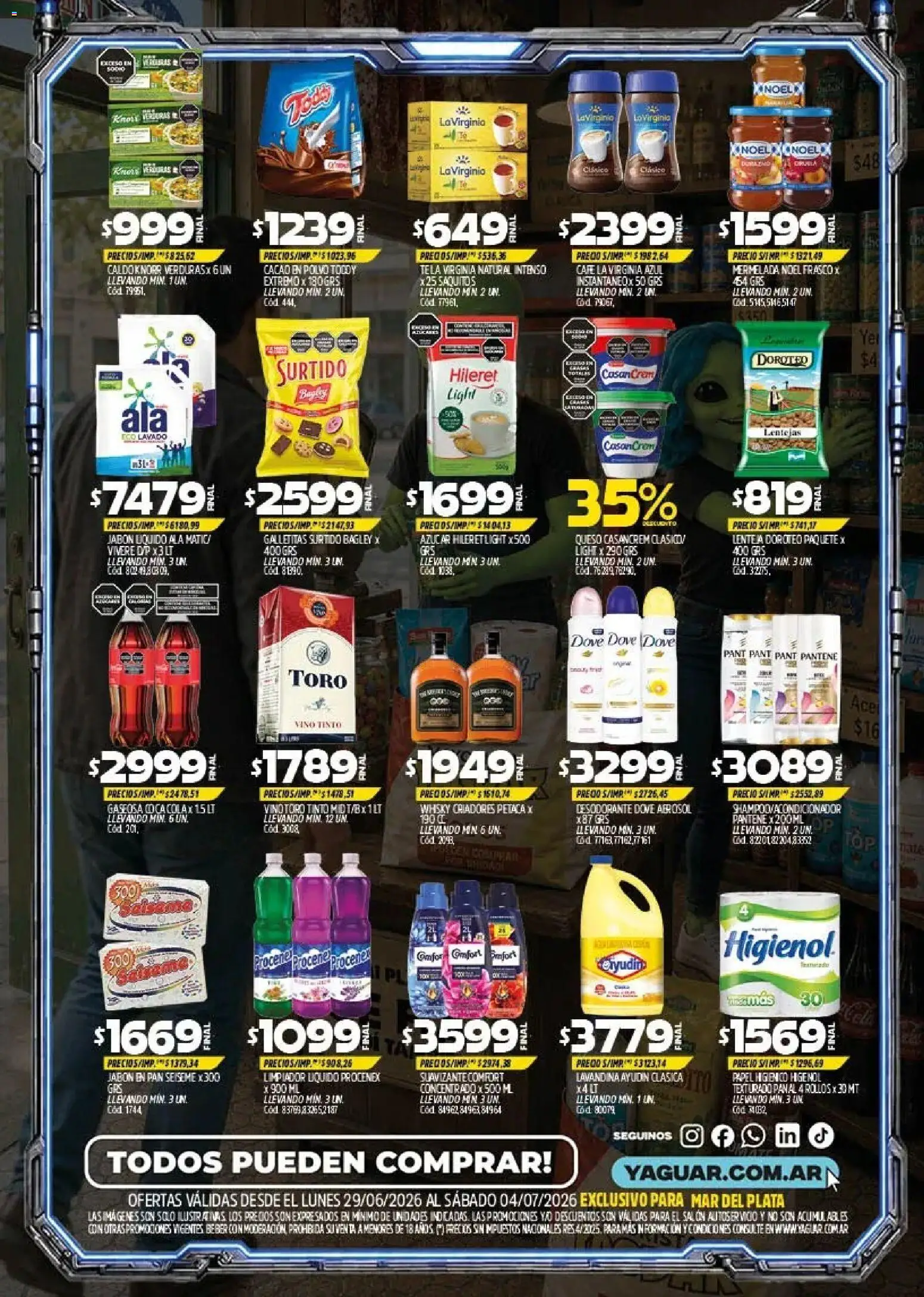 Yaguar - Oferta Semanal Mar del Plata │ válido desde el 29/06/2026 | Página: 2 | Productos: Desodorante, Frasco, Pan, Limpiador