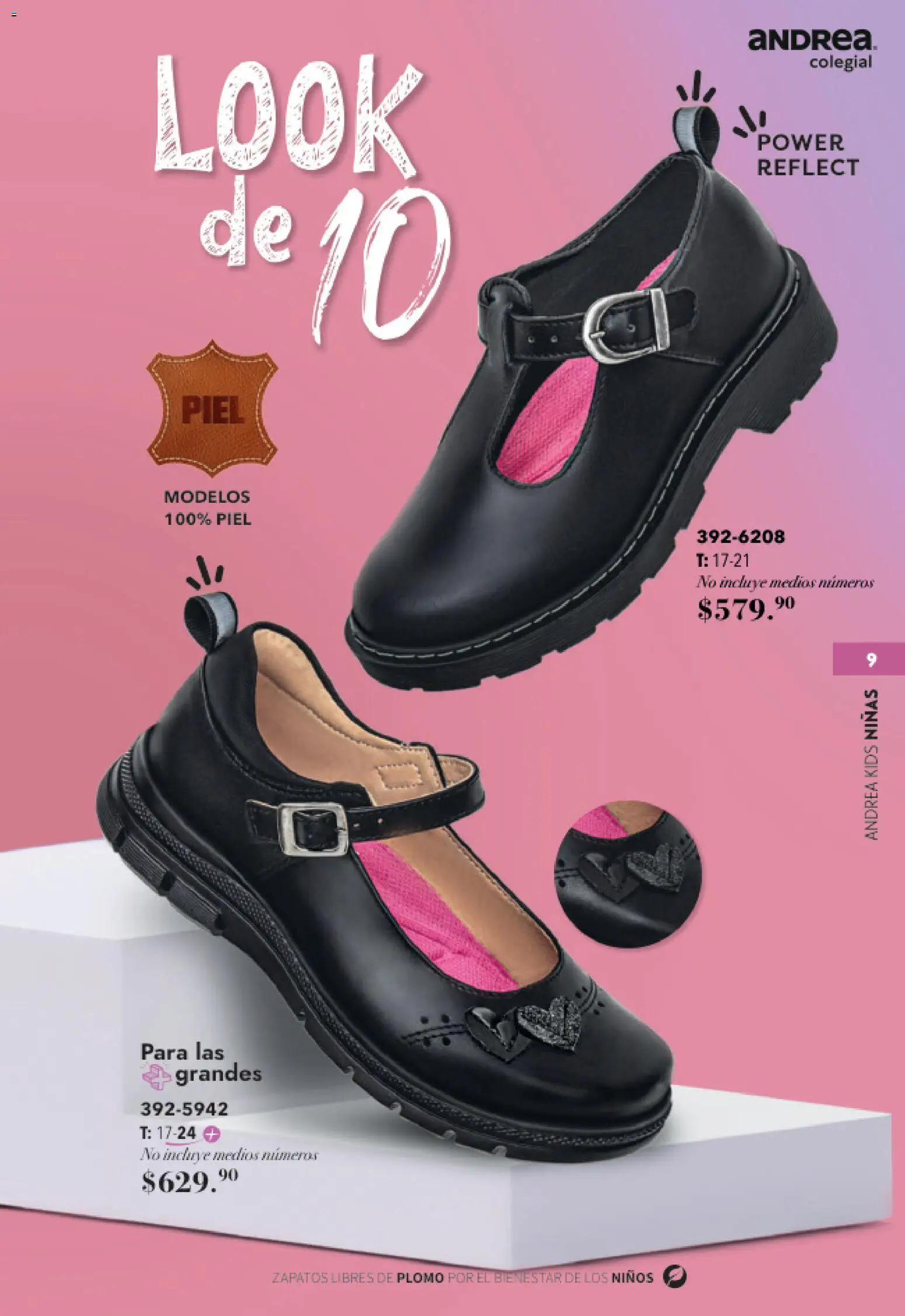 Nuevas ofertas de Andrea válidas en toda la República Mexicana desde el 23/05/2026. ¡Encuentra las mejores ofertas en Andrea catálogo Colegial! | Página: 9 | Productos: Zapatos