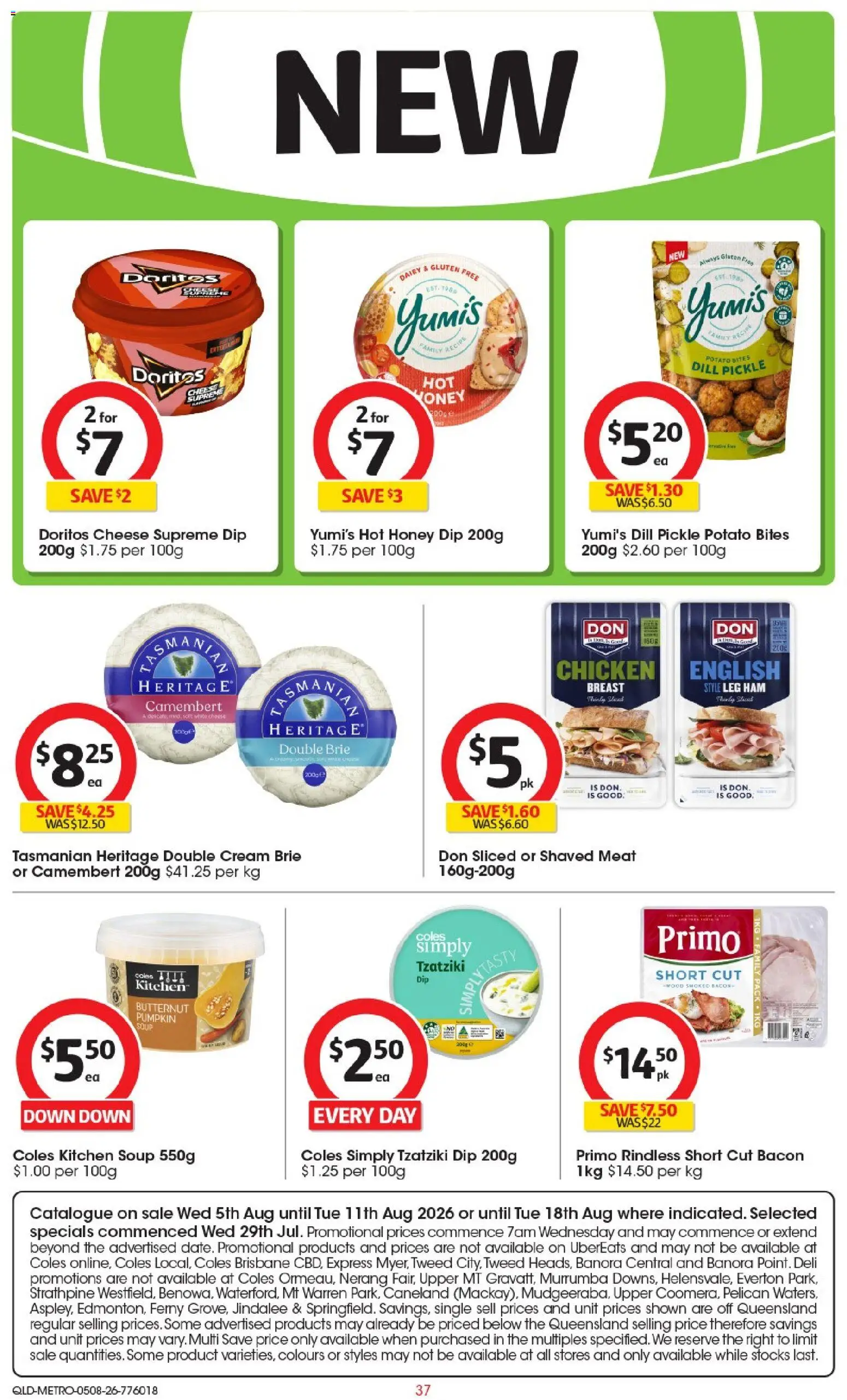 Coles catalogue - valid from 05/08/2026 | Page: 37 | Products: Meat, Cream, Pumpkin, Dill