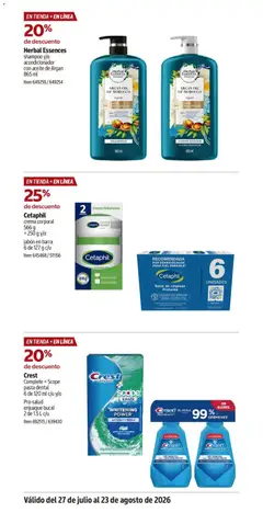 Vista previa de Cetaphil crema corporal 566 g + 250 g y/o jabón en barra 6 de 127 g c/u, Cetaphil body cream 566 g + 250 g and/or bar soap 6 of 127 g each, nuevo folleto de la tienda, válido en México a partir del 27/07/2026 | Página: 28