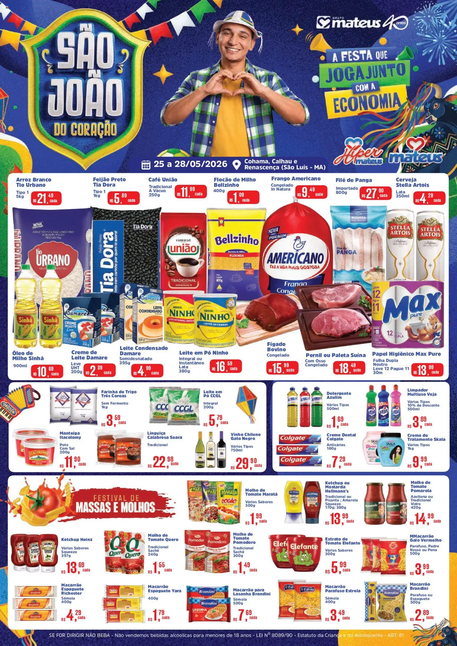 Mateus Folheto - válido de 25.05.2026 | Página: 1 | Produtos: Feijão, Pernil, Lasanha, Frango