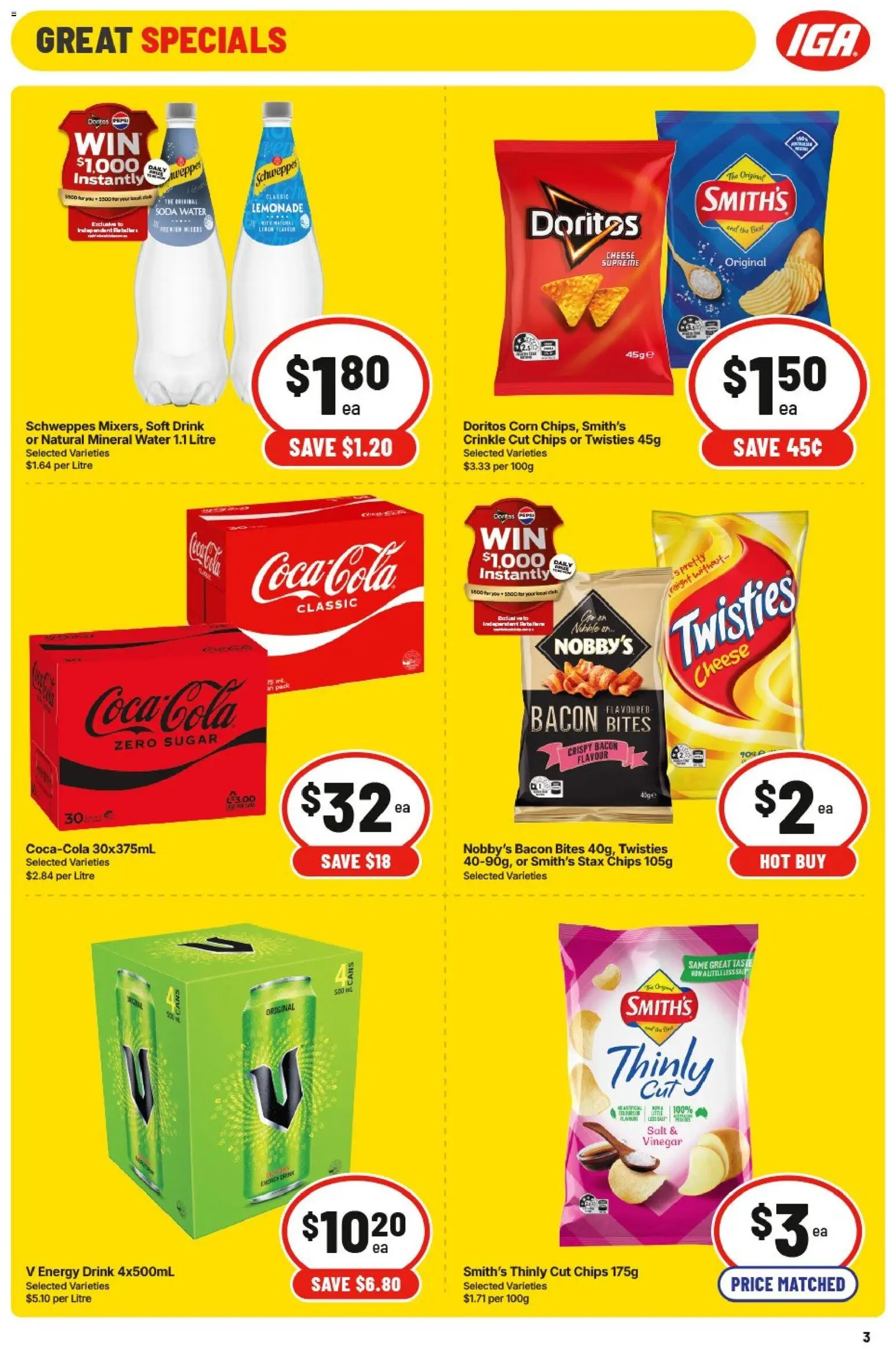 IGA catalogue - valid from 20.05.2026 | Page: 6 | Products: Cheese, Energy drink, Sugar, Vinegar