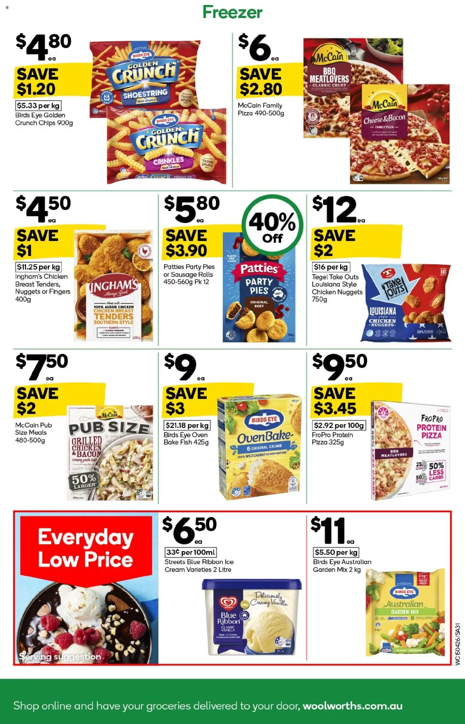 Woolworths catalogue - valid from 15.04.2026 | Page: 31 | Products: Bacon, Cream, Pies, Oven