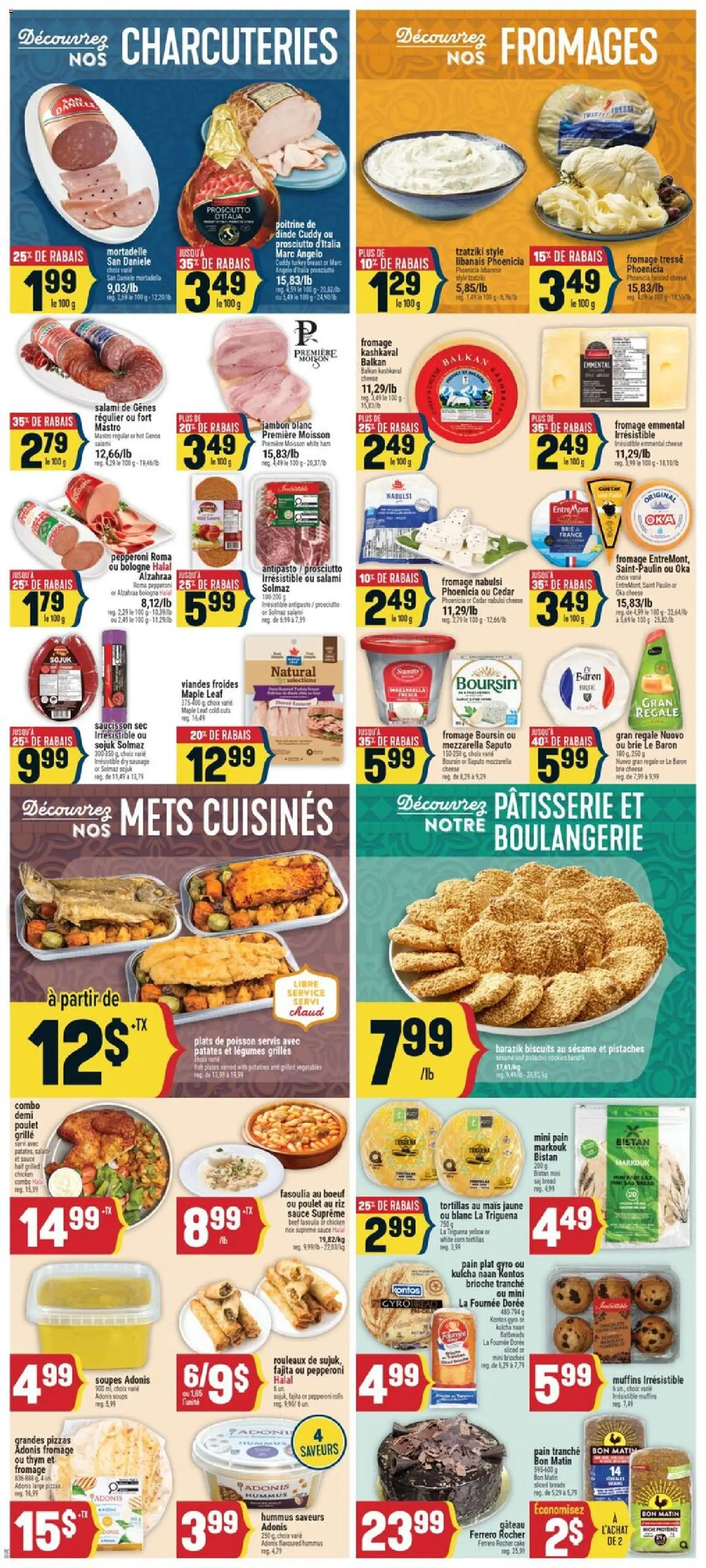 Adonis flyer valid from Sep 24, 2026 | Page: 6 | Products: Hummus, Turkey, Legumes, Cheese