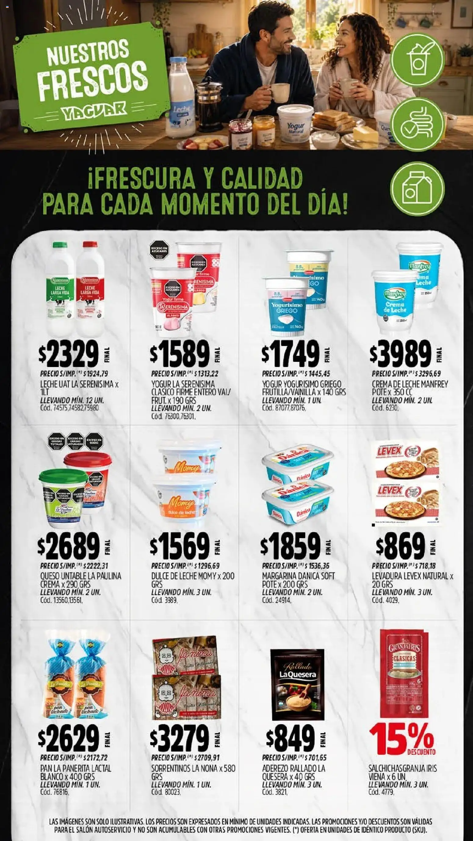 Yaguar - Oferta Semanal Salta │ válido desde el 17/07/2026 | Página: 10 | Productos: Crema de leche, Dulce de leche, Queso, Yogur