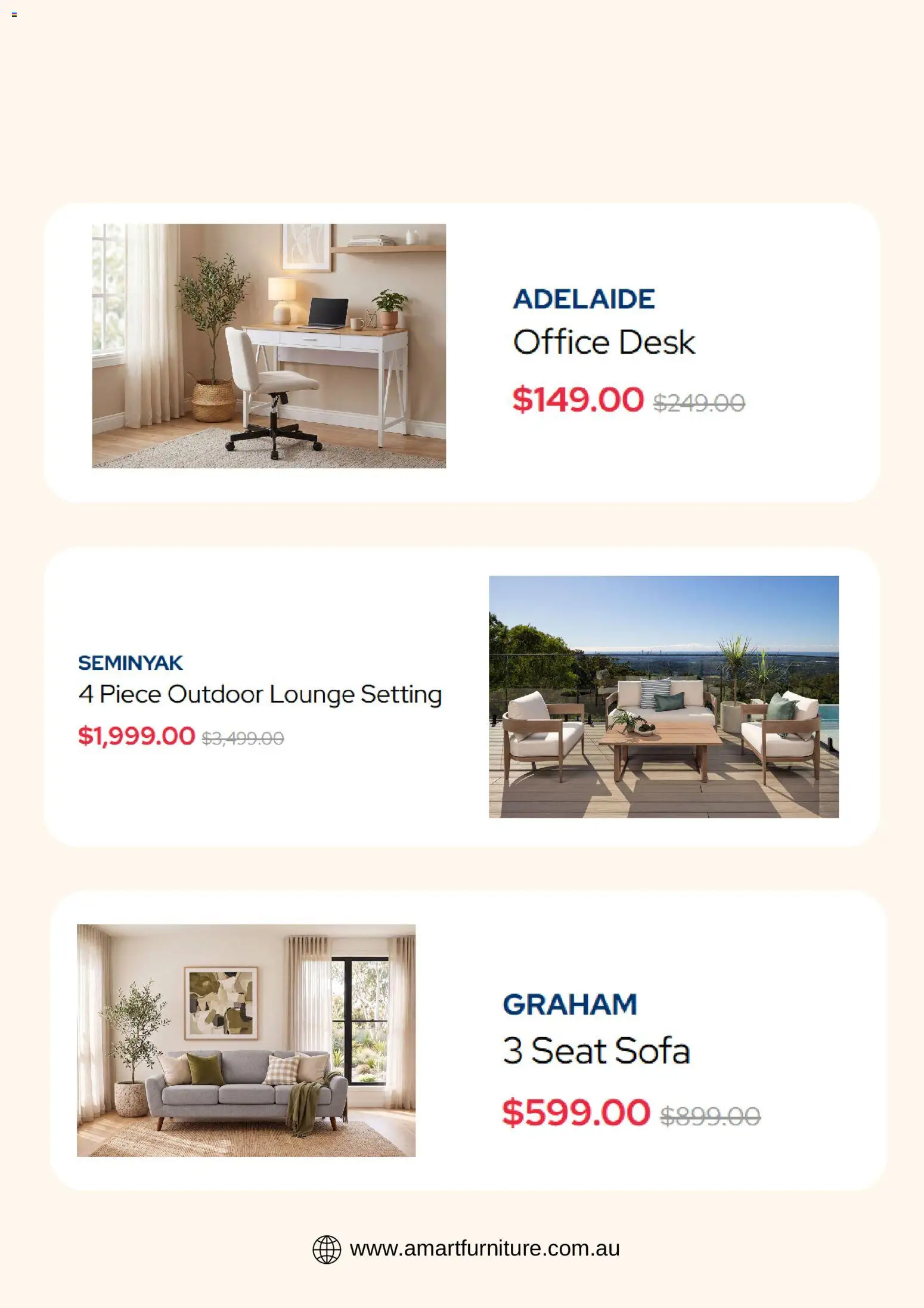 Amart Furniture catalogue - valid from 07/08/2026 | Page: 5 | Products: Sofa, Desk