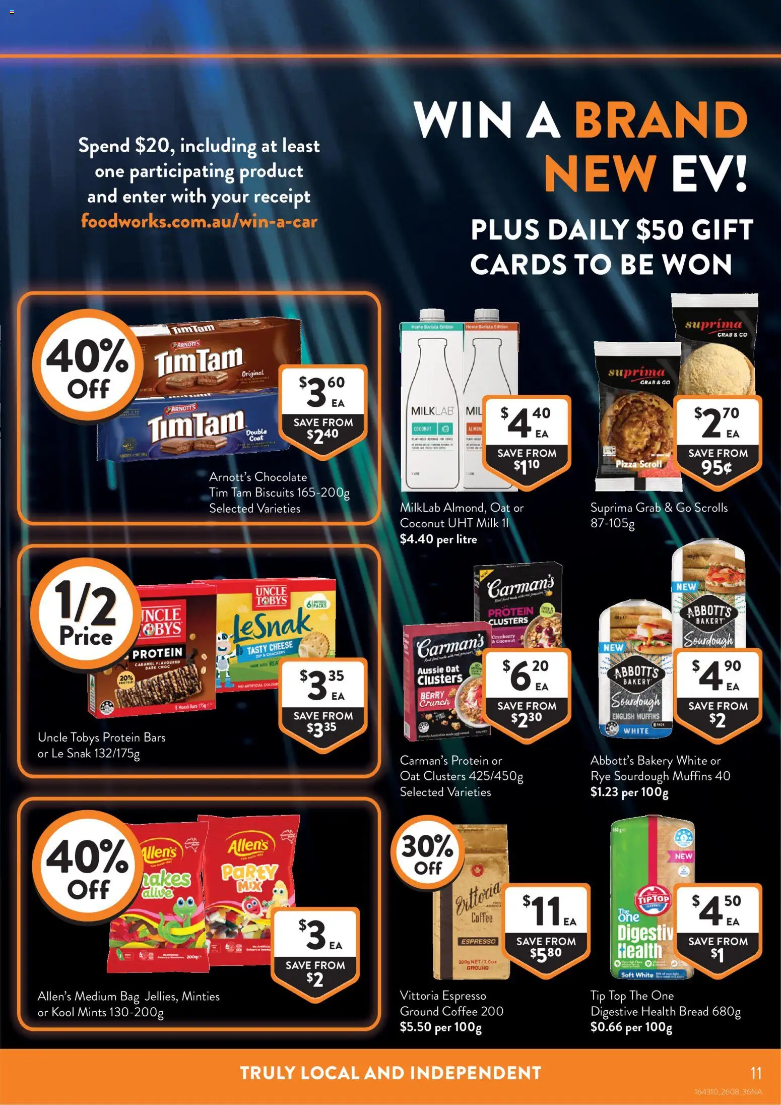 Foodworks catalogue - valid from 26/08/2026 | Page: 11 | Products: Bread, Pizza, Coat, Bakery