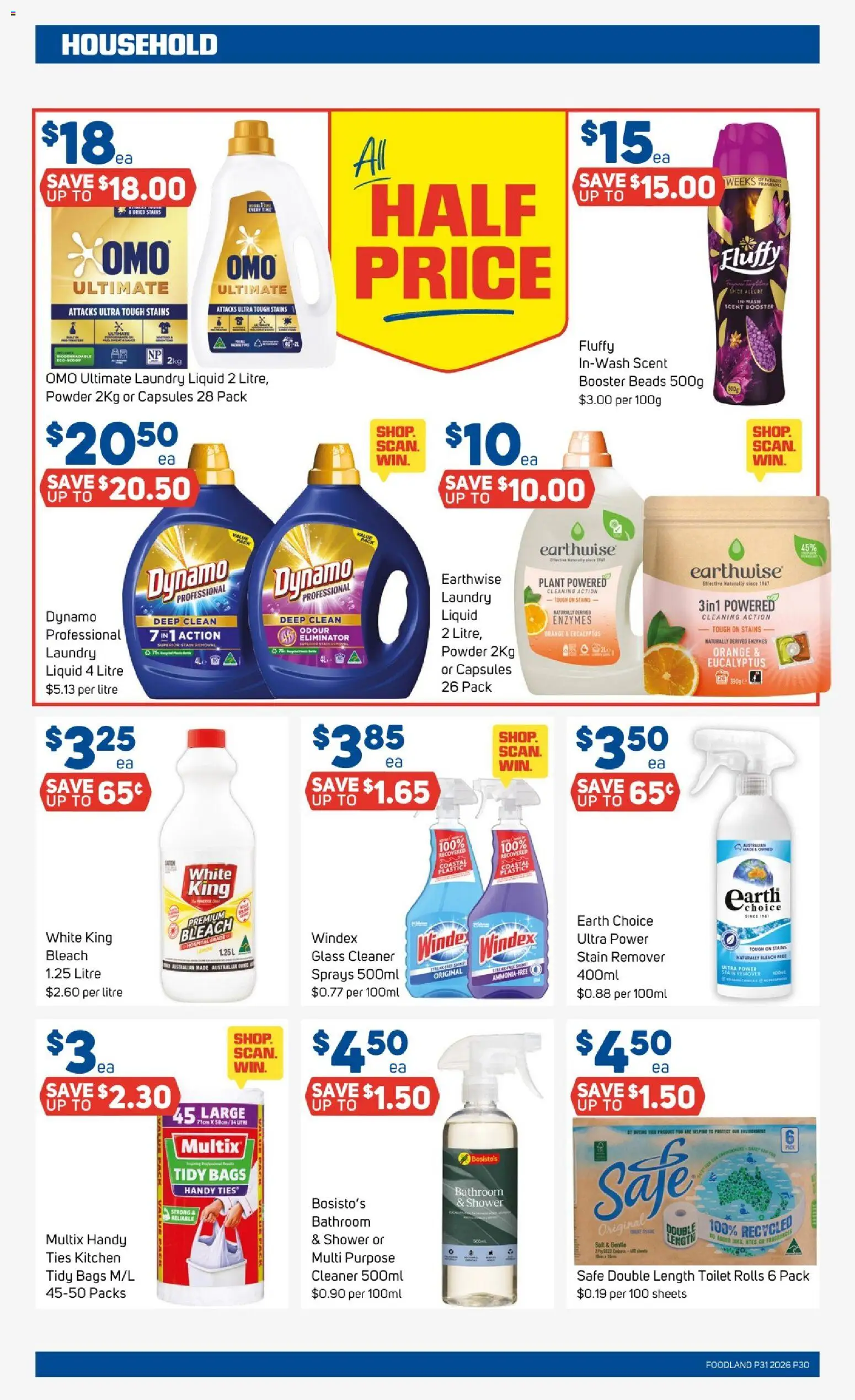 Foodland catalogue - valid from 29/07/2026 | Page: 30 | Products: Powder, Stain remover, Safe, Bathroom