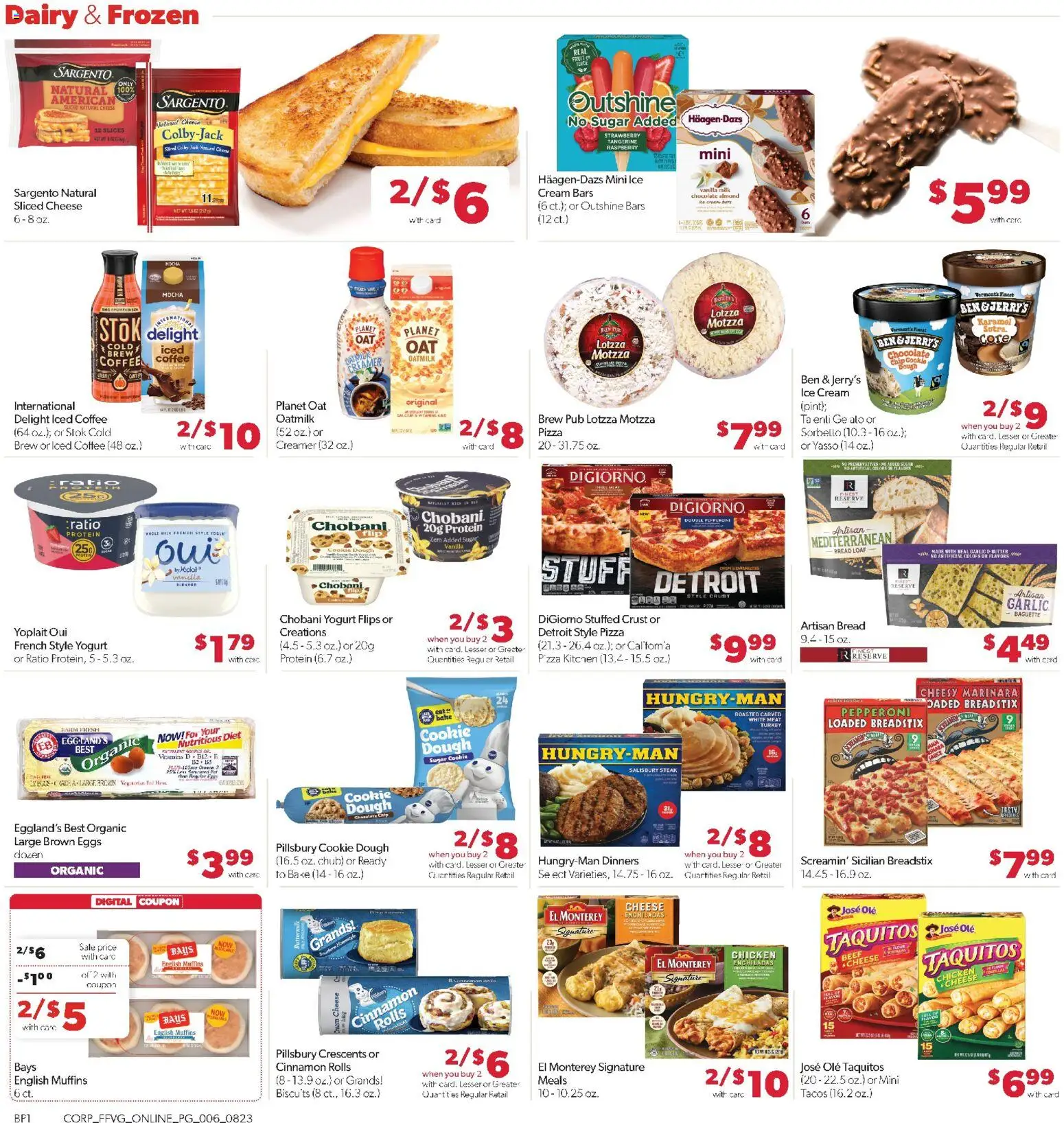 Family Fare Weekly Ad - valid from 08/23/2026 | Page: 12 | Products: Sliced cheese, Butter, Raspberry, Ben & Jerry’s ice cream