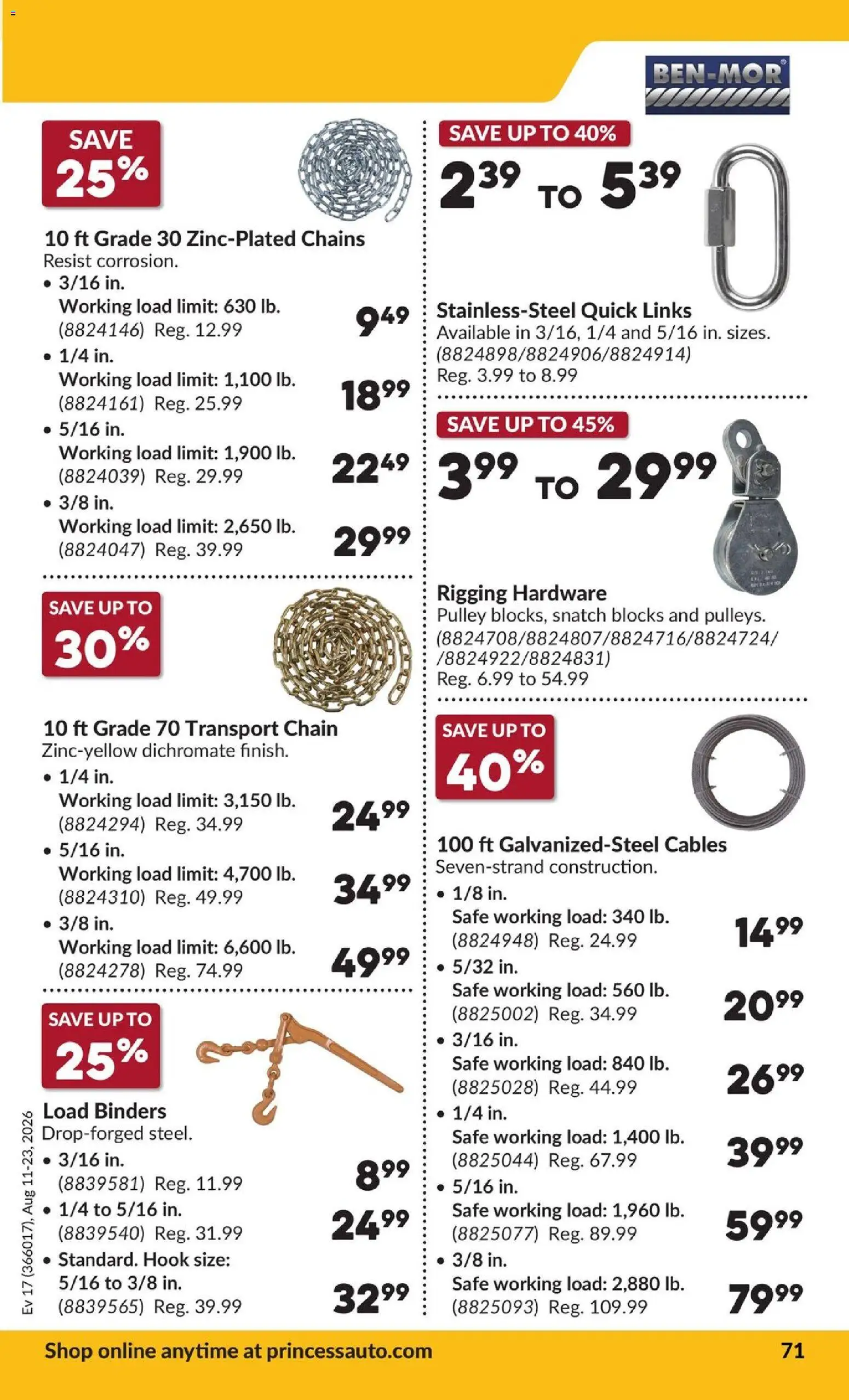 Princess Auto flyer valid from Aug 11, 2026 | Page: 78