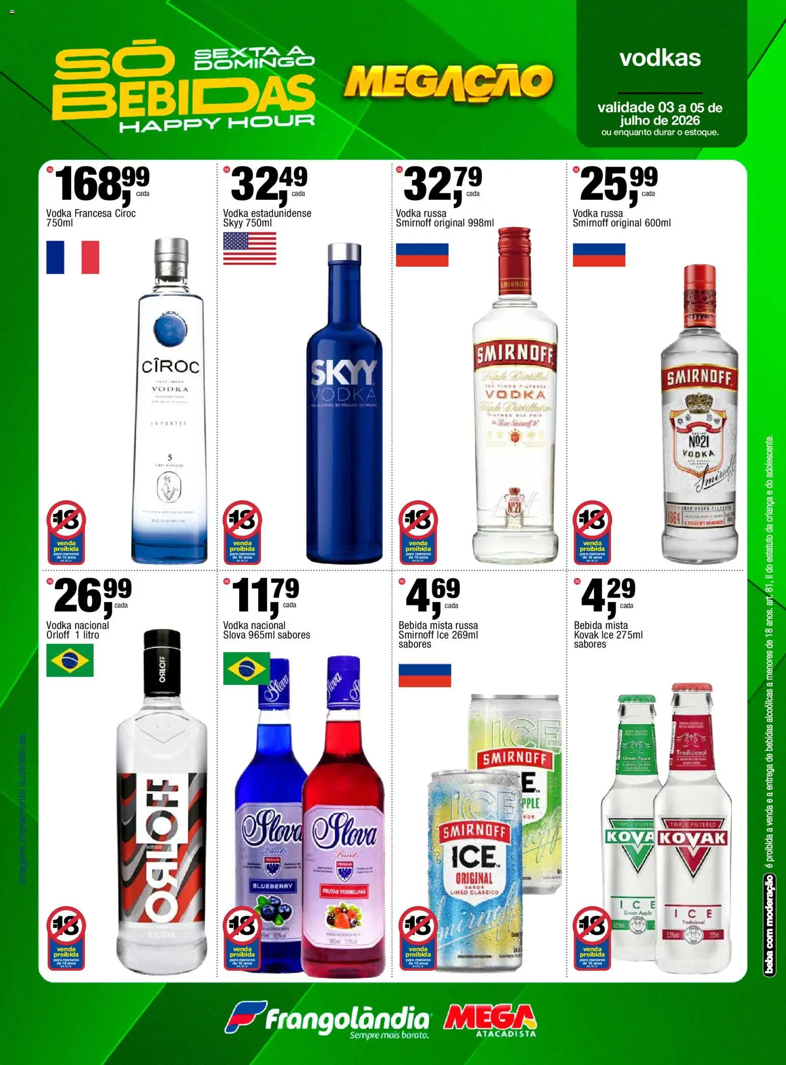 Frangolândia Folheto - válido de 03/07/2026 | Página: 4 | Produtos: Vodka, Bebida