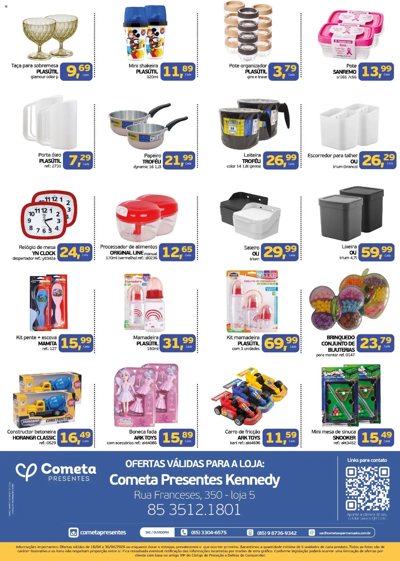 Cometa Supermercados Folheto - válido de 16.04.2026 | Página: 2 | Produtos: Porta, Mamadeira, Potes, Despertador