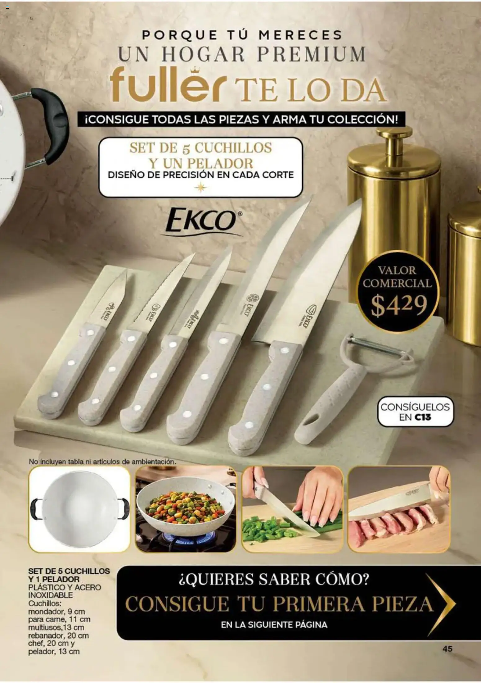 Nuevas ofertas de Fuller válidas en toda la República Mexicana desde el 02/09/2026. ¡Encuentra las mejores ofertas en Fuller Gana Más 11 2026! | Página: 43 | Productos: Cuchillos, Pelador, Té