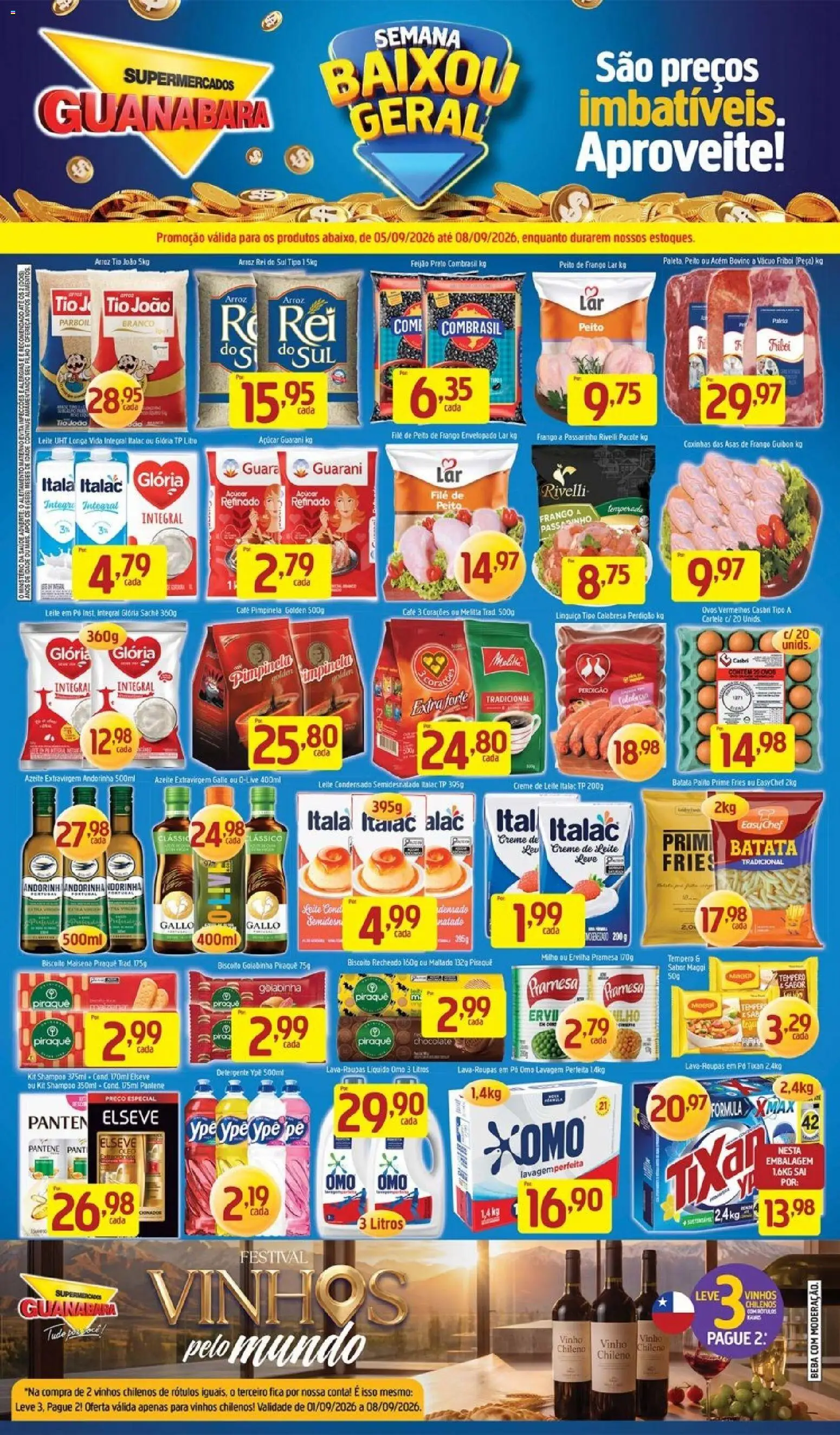 Supermercados Guanabara Folheto - válido de 05/09/2026 | Página: 1 | Produtos: Shampoo, Ervilha, Detergente, Biscoito recheado