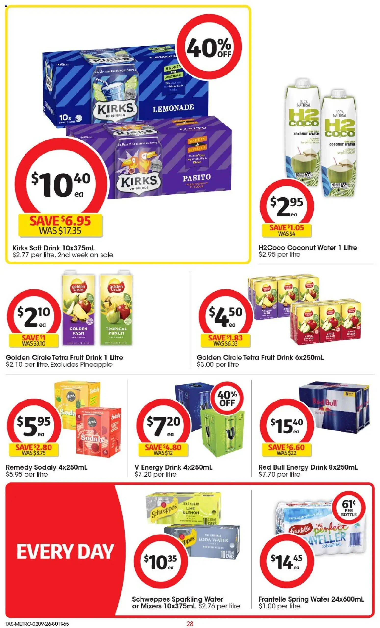 Coles catalogue - valid from 02/09/2026 | Page: 29 | Products: Energy drink, Lemon, Lime, Coconut