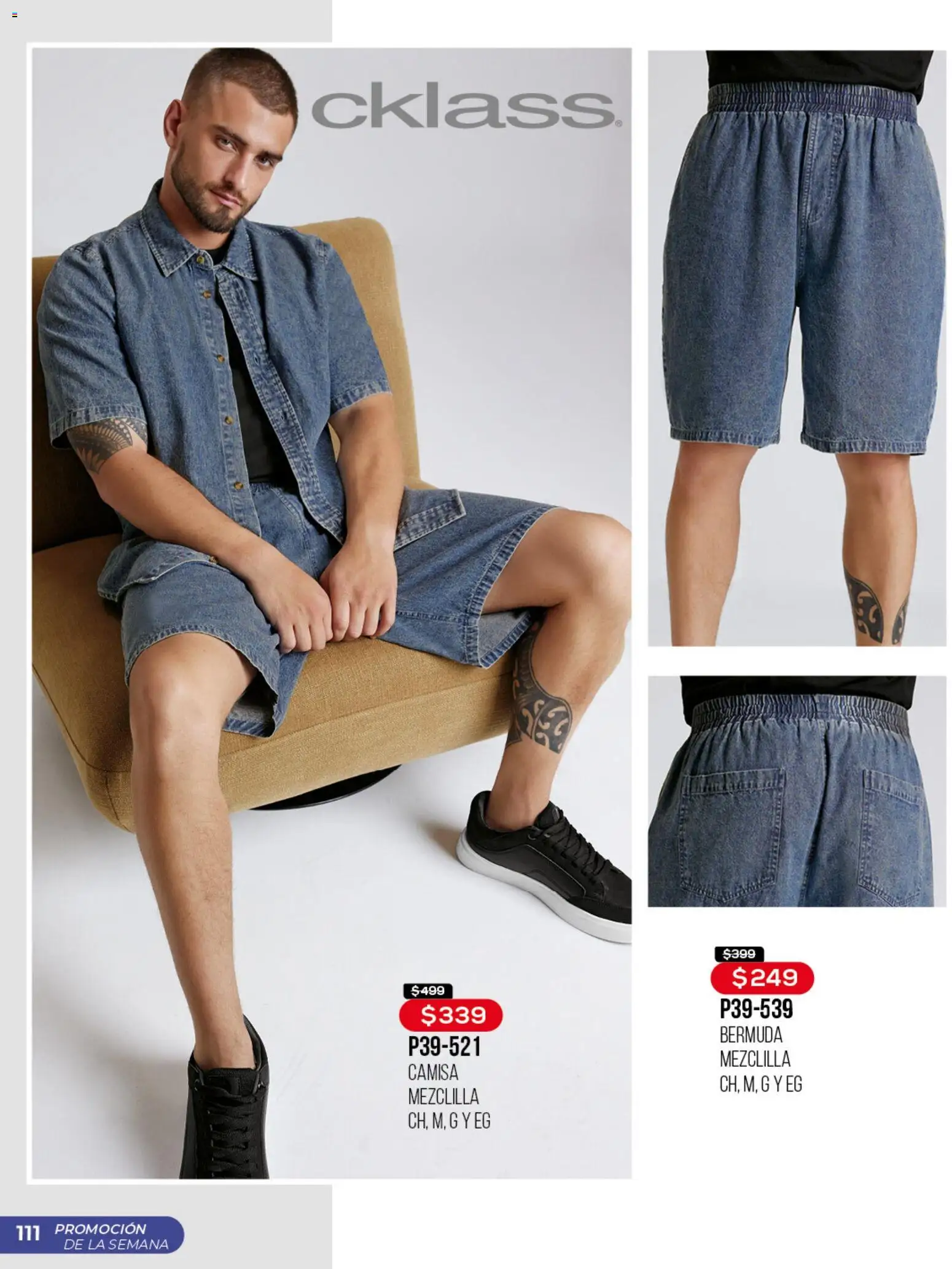 Nuevas ofertas de Cklass válidas en toda la República Mexicana desde el 30.03.2026. ¡Encuentra las mejores ofertas en Cklass catálogo Promo semanal! | Página: 112 | Productos: Camisa, Bermuda