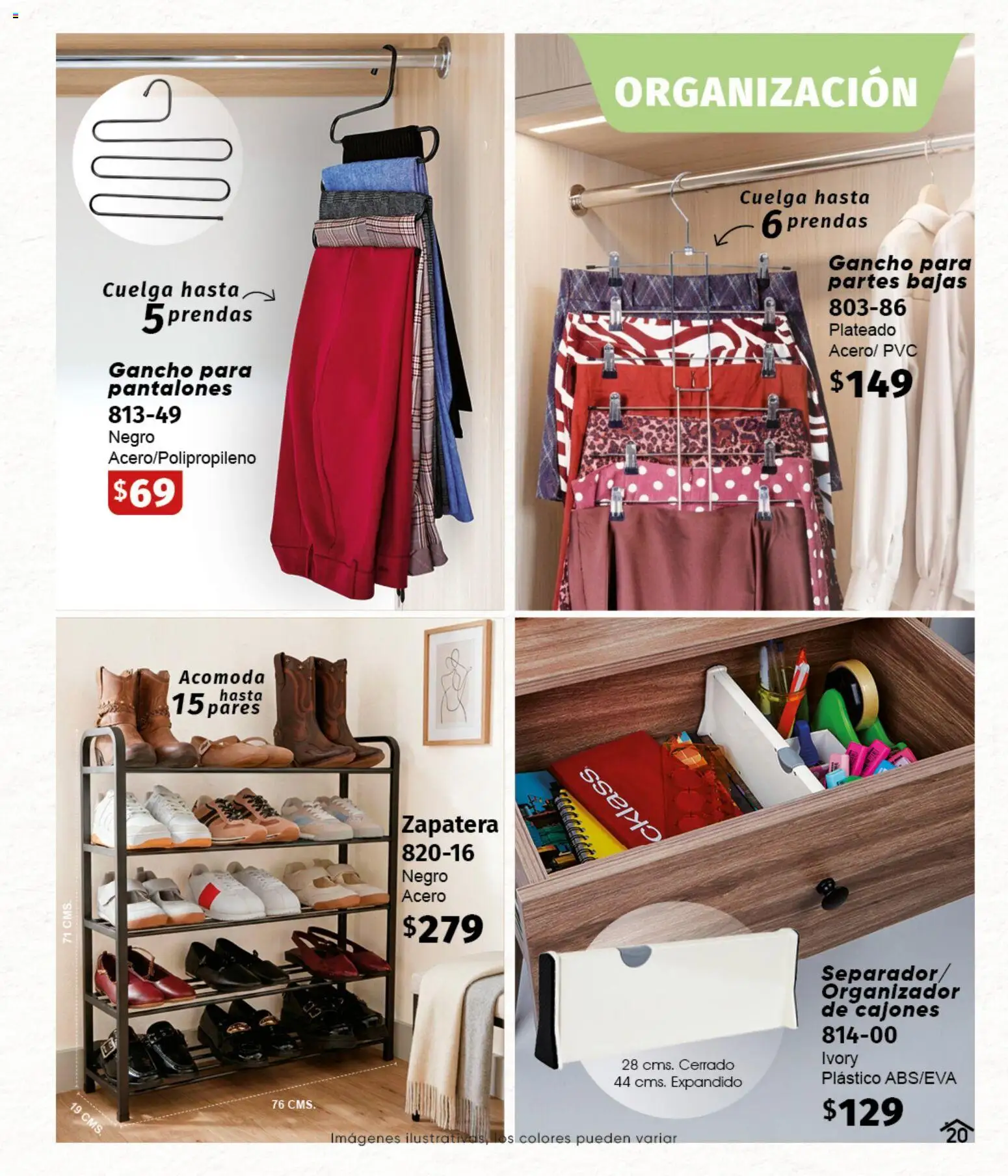 Nuevas ofertas de Cklass válidas en toda la República Mexicana desde el 11/09/2026. ¡Encuentra las mejores ofertas en Cklass catálogo Home Invierno! | Página: 21 | Productos: Pantalones, Organizador
