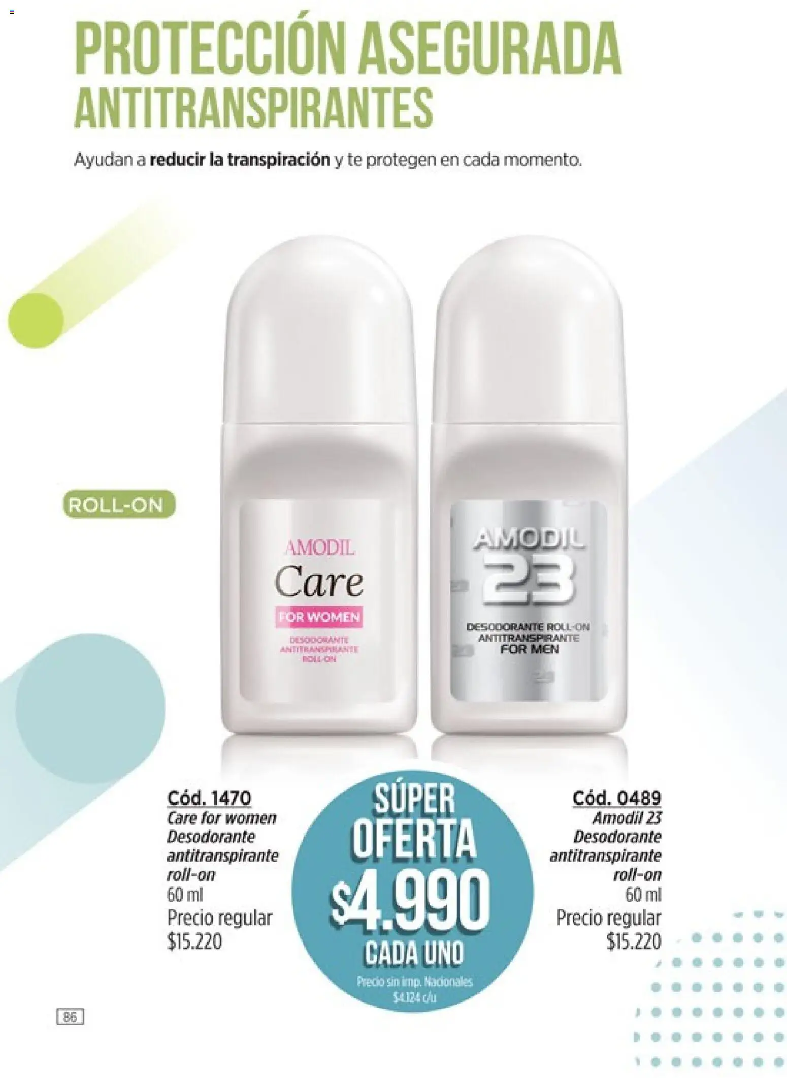 Catálogo Amodil Campaña 9 │ válido desde el 05.05.2026 | Página: 86 | Productos: Desodorante, Antitranspirante, Té