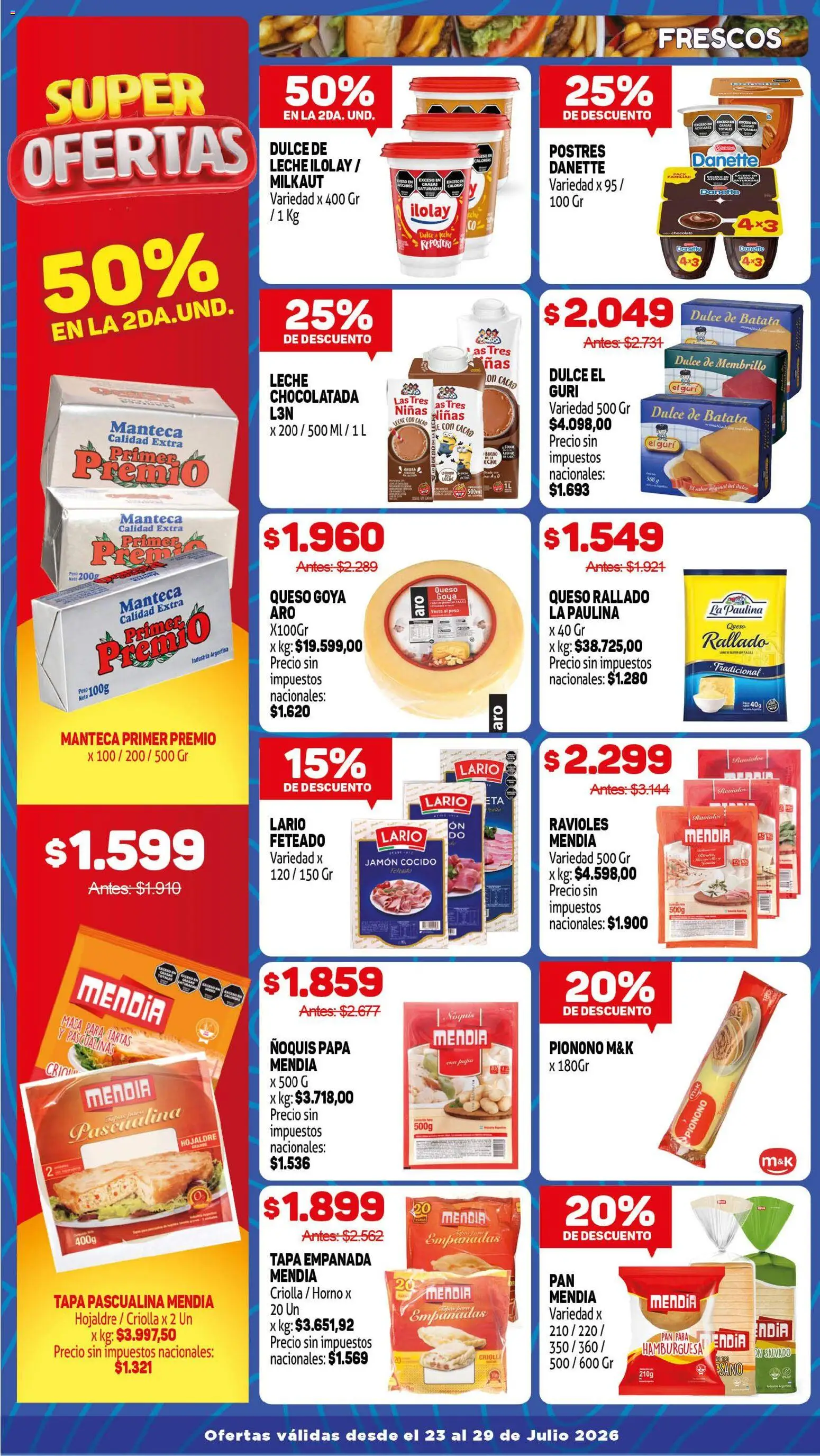 Makro ofertas │ válido desde el 23/07/2026 | Página: 3 | Productos: Peso, Papa, Pan, Jamón