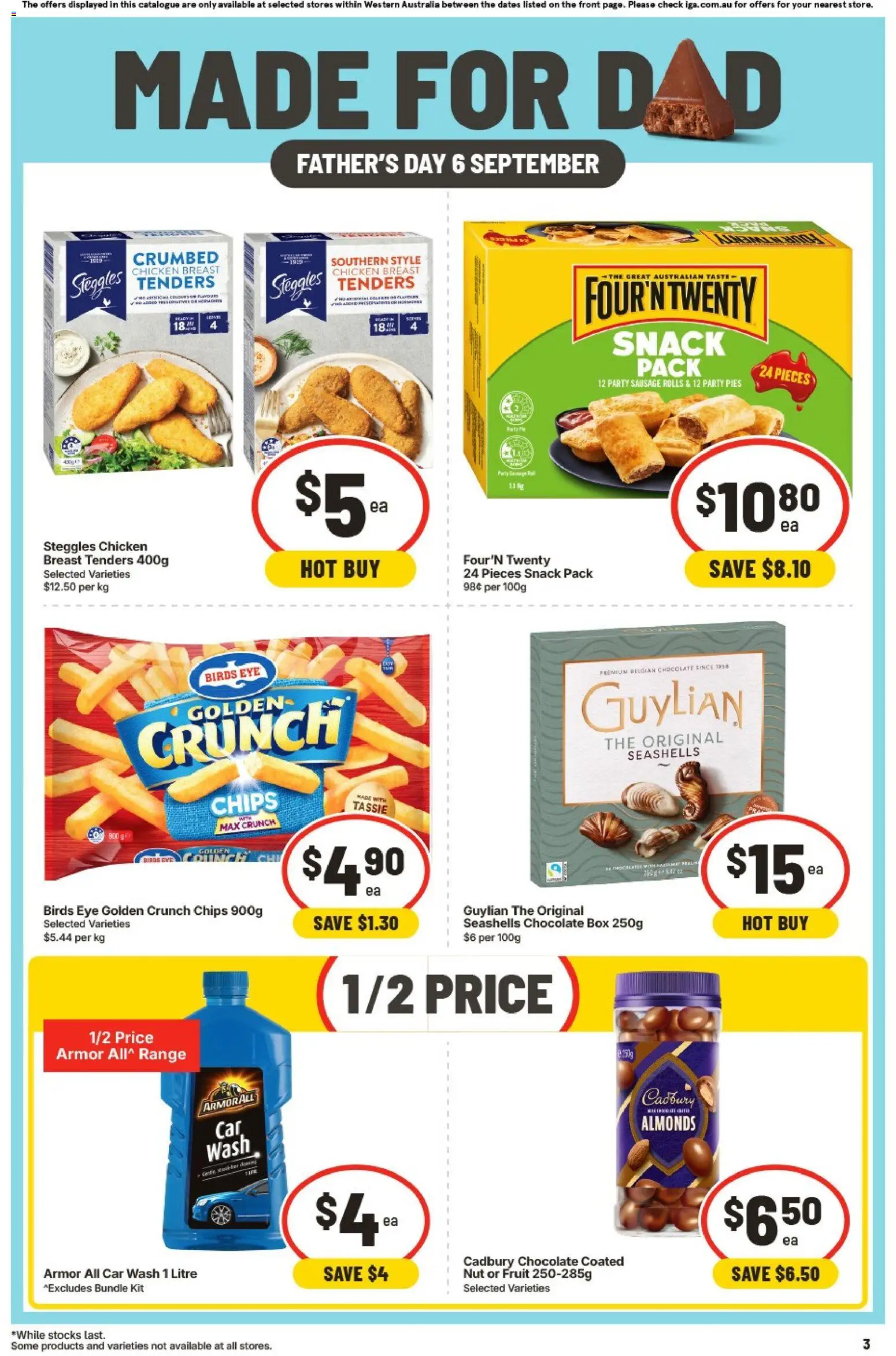 IGA catalogue - valid from 02/09/2026 | Page: 4 | Products: Almonds, Chocolate, Chicken breast, Sausage