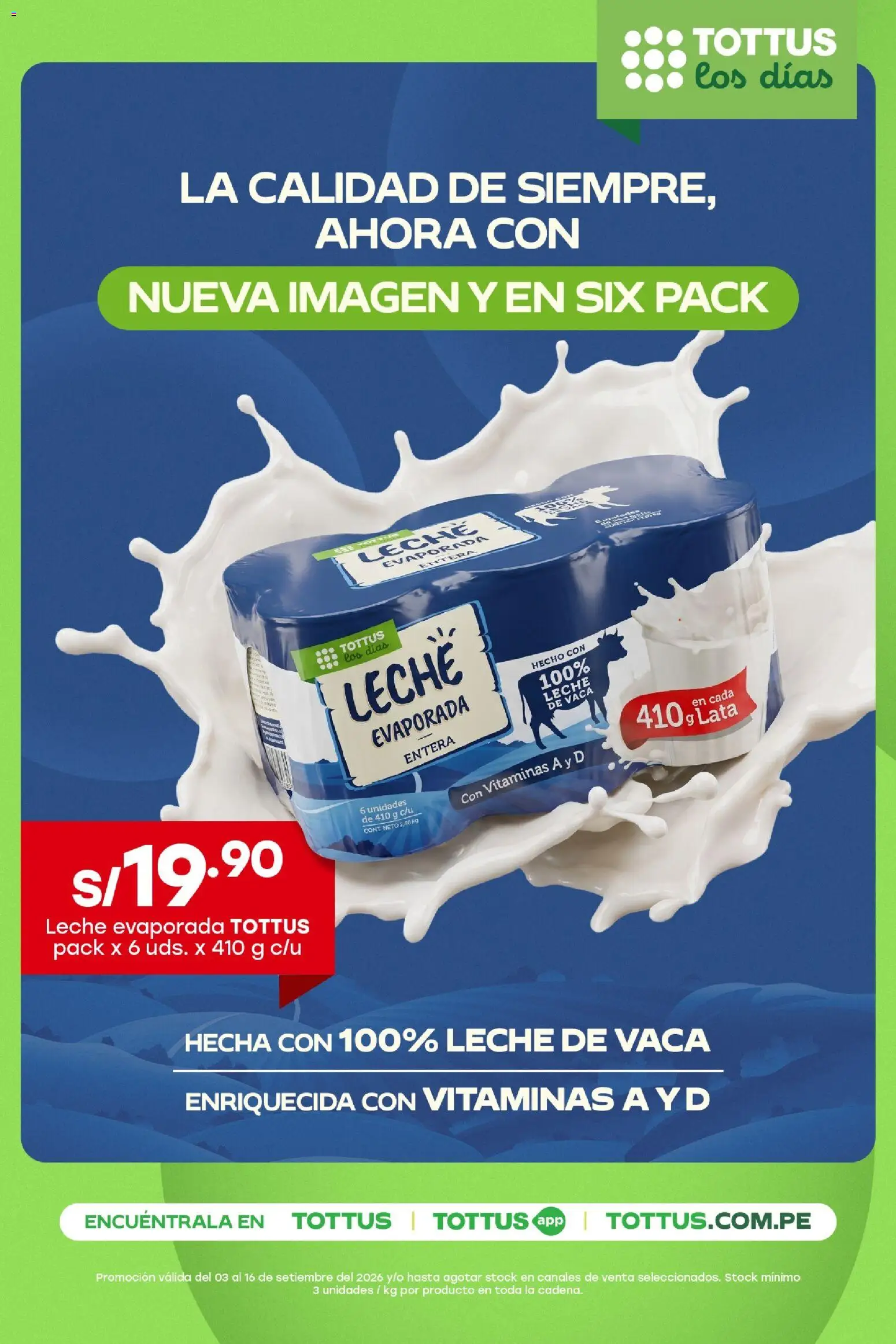 Catálogo Tottus válido desde 03/09/2026 | Página: 4 | Productos: Leche