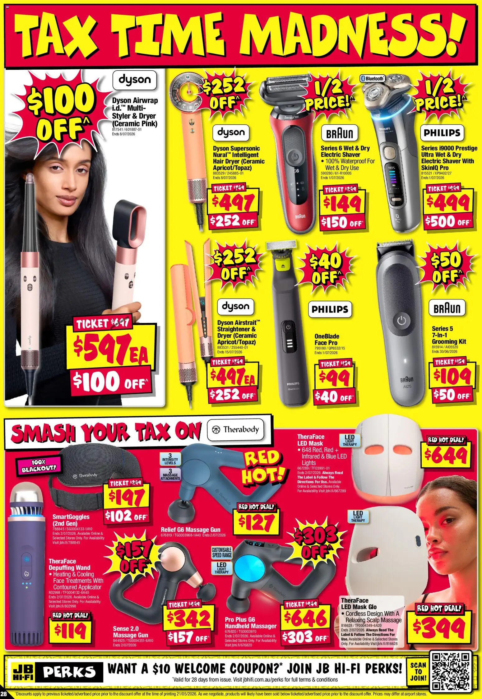 JB Hi-Fi catalogue - valid from 04.06.2026 | Page: 28 | Products: Light, Dryer, Electric shaver, Hair dryer