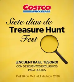 Vista previa de Costco catálogo Teasure Hunt, nuevo folleto de la tienda, válido en México a partir del 26/10/2026
