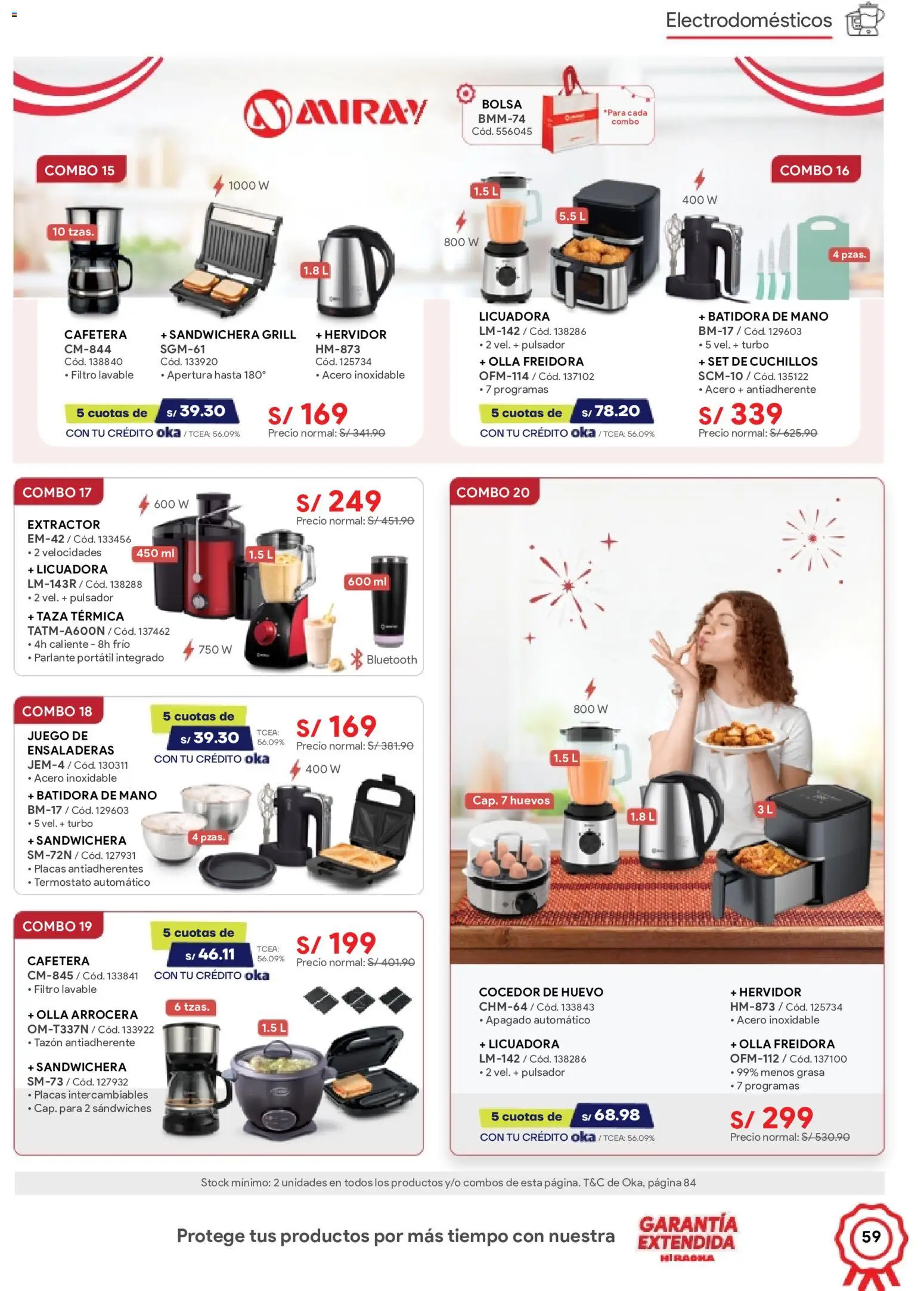 Catálogo Hiraoka válido desde 11/07/2026 | Página: 59 | Productos: Parlante, Hervidor, Freidora, Licuadora