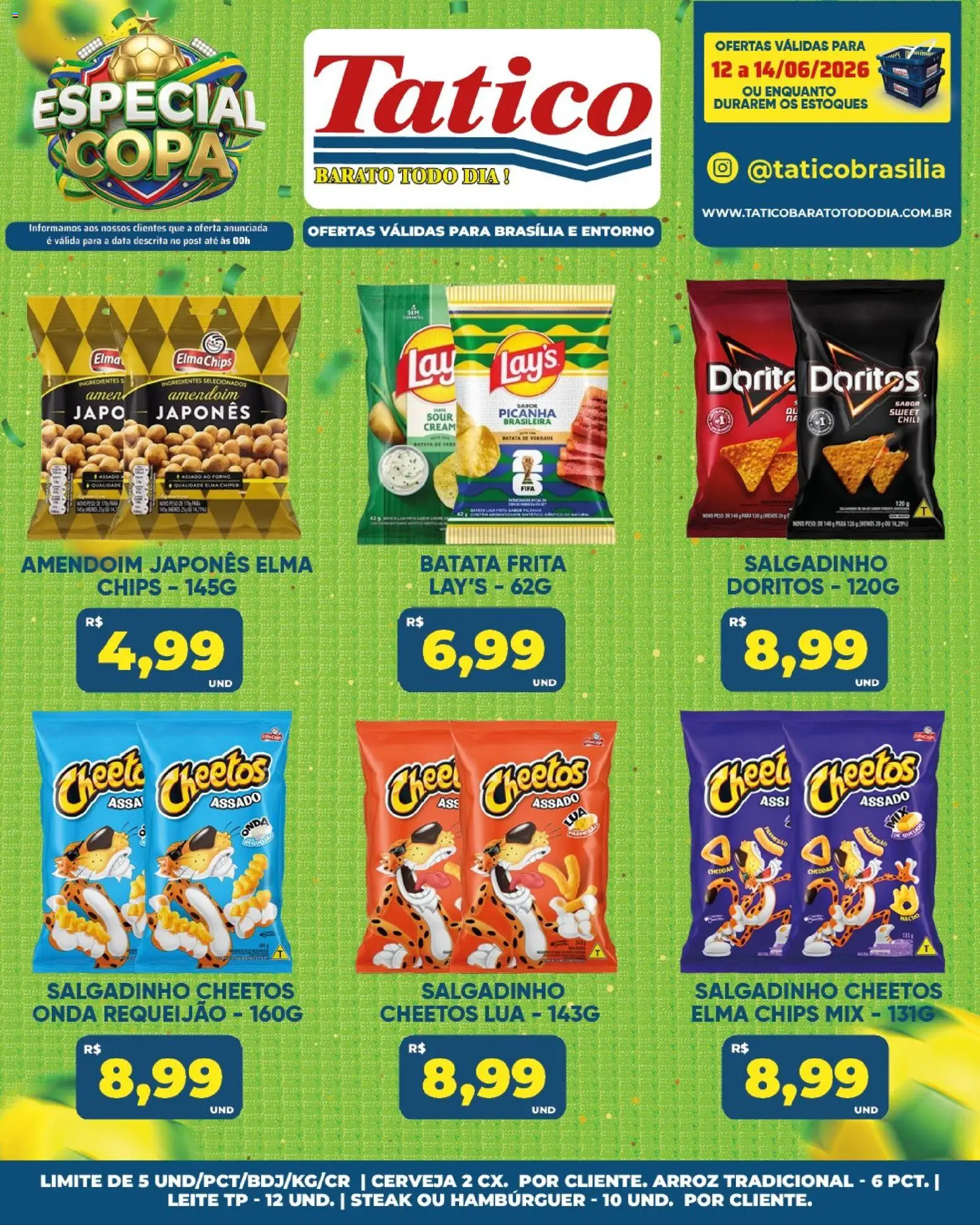 Tatico Folheto - válido de 12.06.2026 | Página: 22 | Produtos: Leite, Cheddar, Cheetos, Requeijão