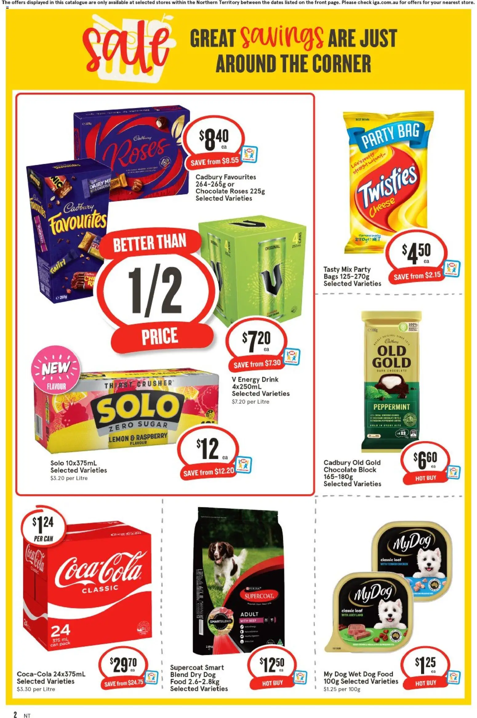 IGA catalogue - valid from 19/08/2026 | Page: 3 | Products: Dairy, Energy drink, Dog food, Sugar