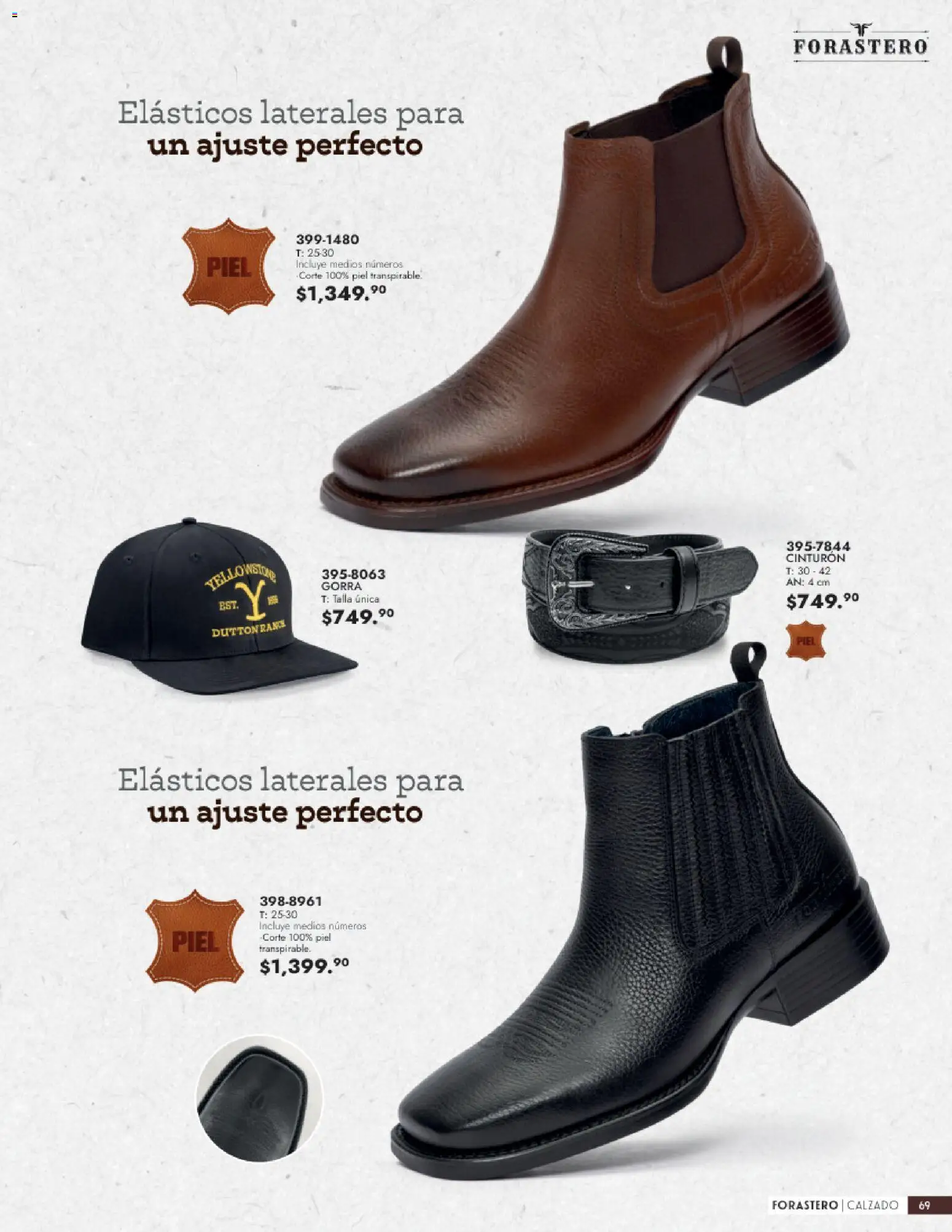 Nuevas ofertas de Andrea válidas en toda la República Mexicana desde el 23/08/2026. ¡Encuentra las mejores ofertas en Andrea catálogo Calzado Caballero! | Página: 69 | Productos: Gorra, Cinturón