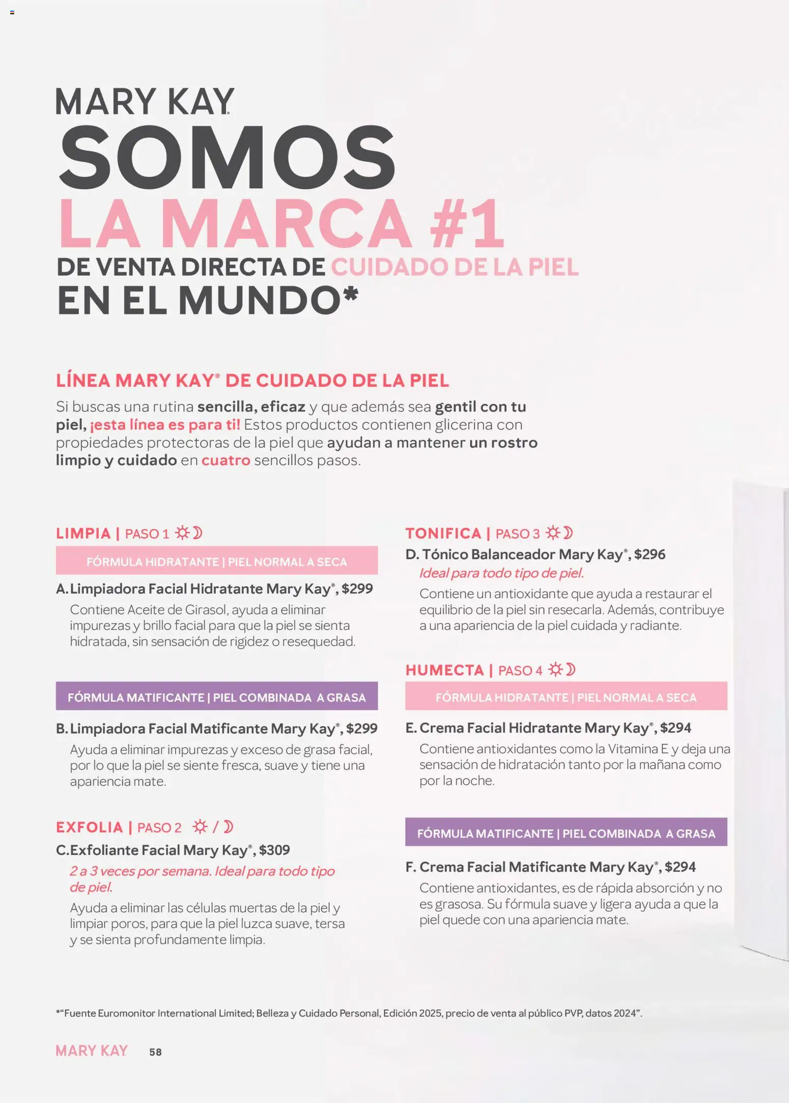 Nuevas ofertas de Mary Kay válidas en toda la República Mexicana desde el 01.03.2026. ¡Encuentra las mejores ofertas en Mary Kay catálogo! | Página: 58 | Productos: Crema, Exfoliante facial, Brillo, Toner