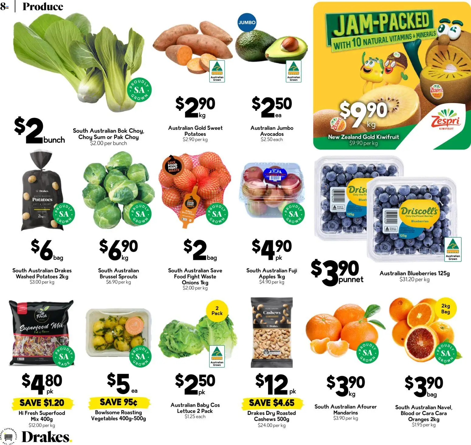 Drakes catalogue - valid from 02/09/2026 | Page: 8 | Products: Lettuce, Mandarins, Onions, Vegetables