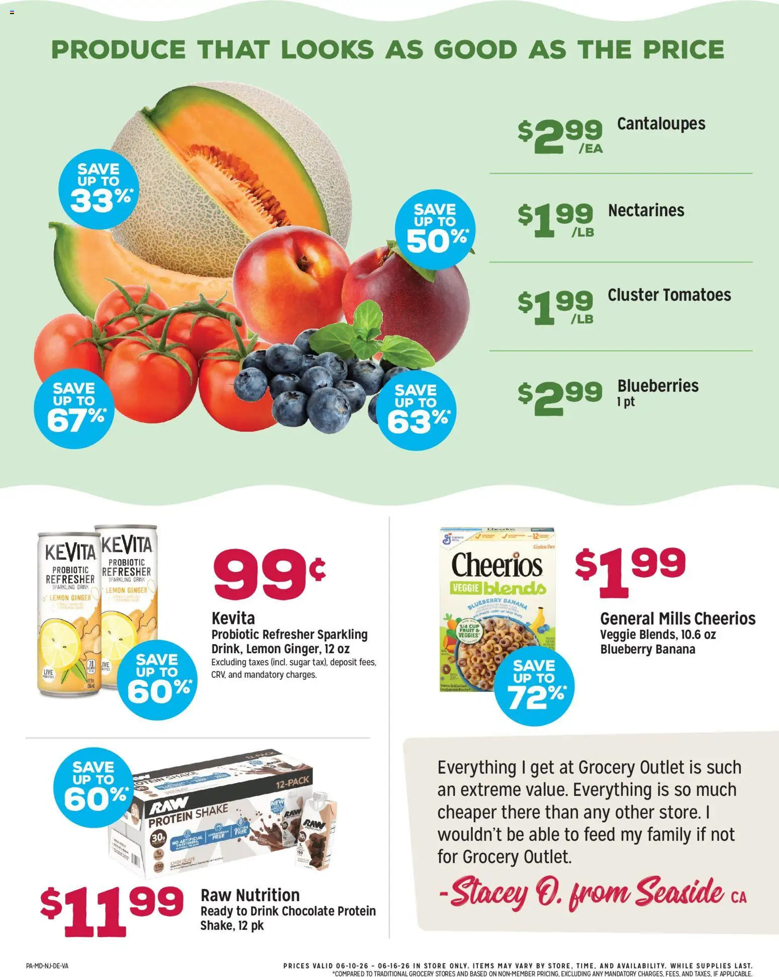 Grocery Outlet Weekly Ad - NJ - valid from 10.06.2026 | Page: 2 | Products: Tomatoes, Sugar, Lemon, Blueberries
