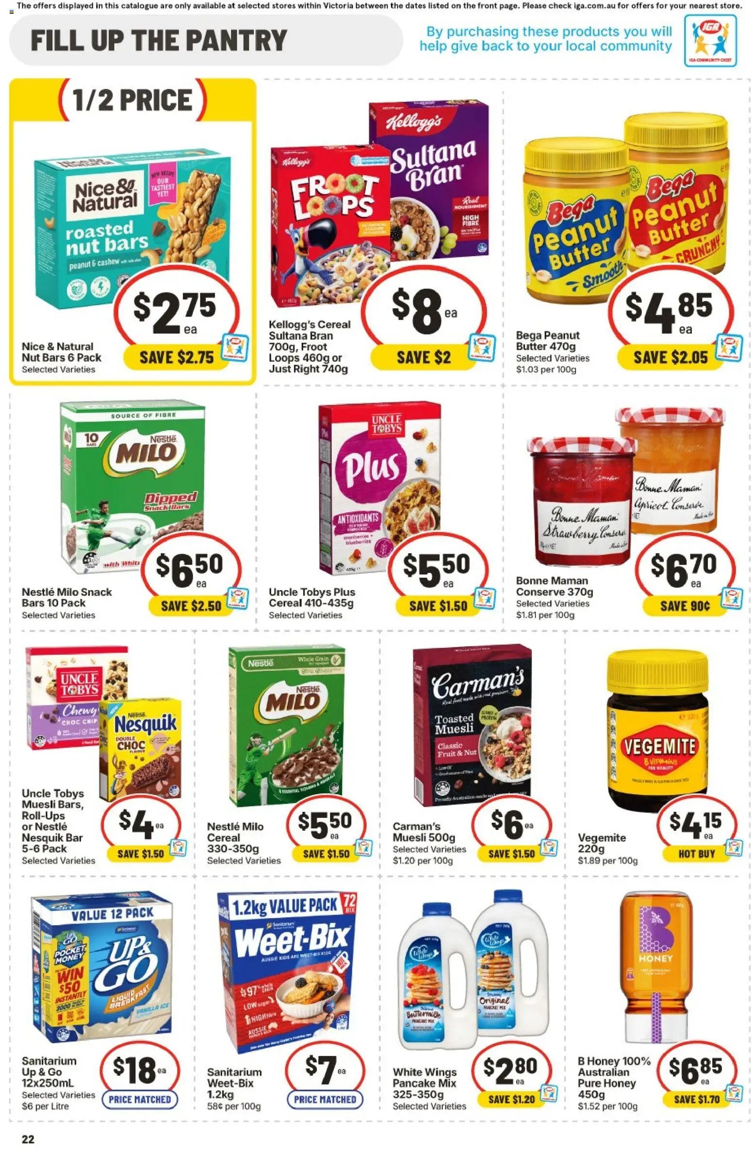 IGA catalogue - valid from 10.06.2026 | Page: 20 | Products: Butter, Honey, Vegemite, Up & go