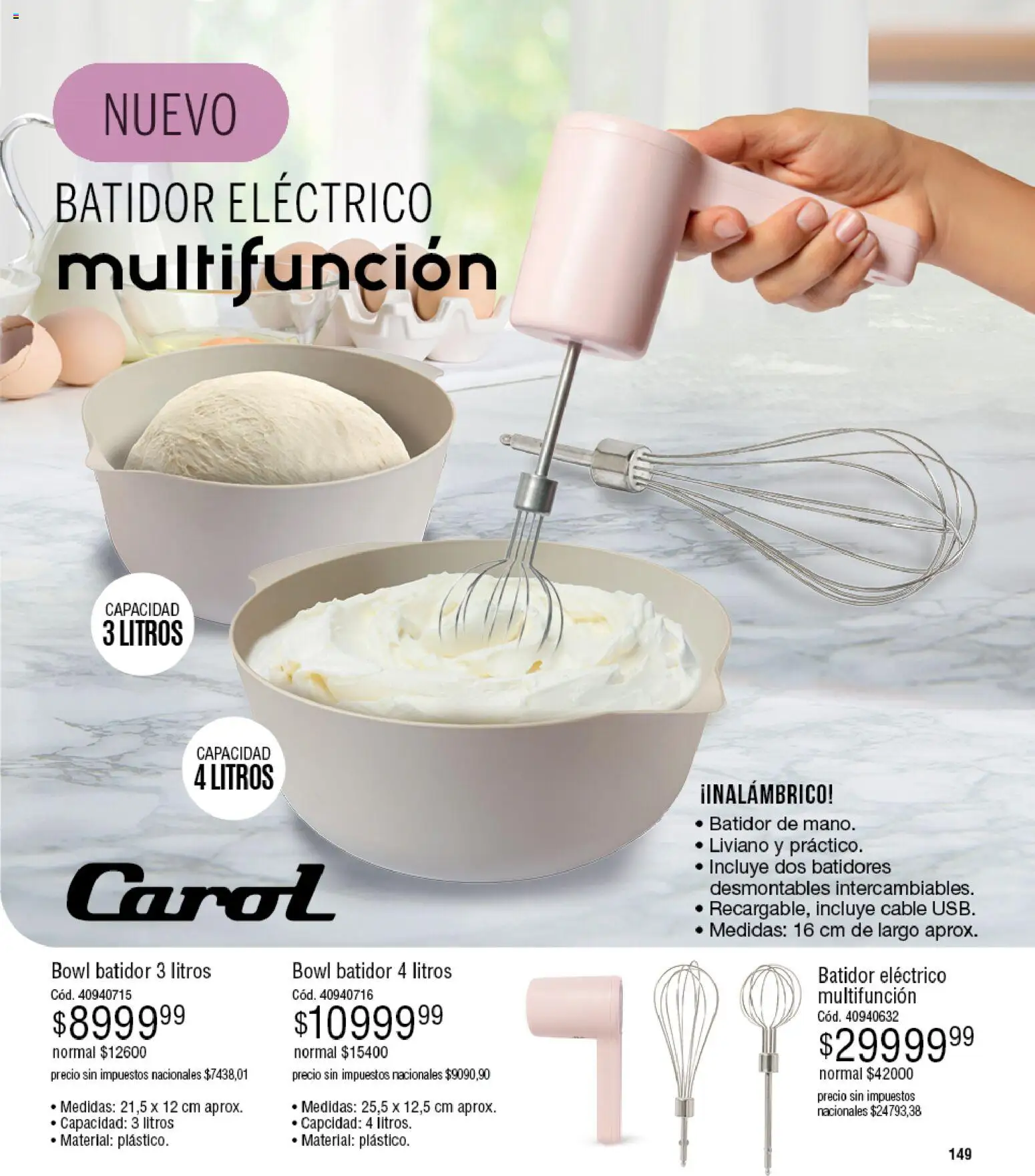 Millanel - Catálogo │ válido desde el 30/03/2026 | Página: 149 | Productos: Cable, Mate, Bowl, Batidor