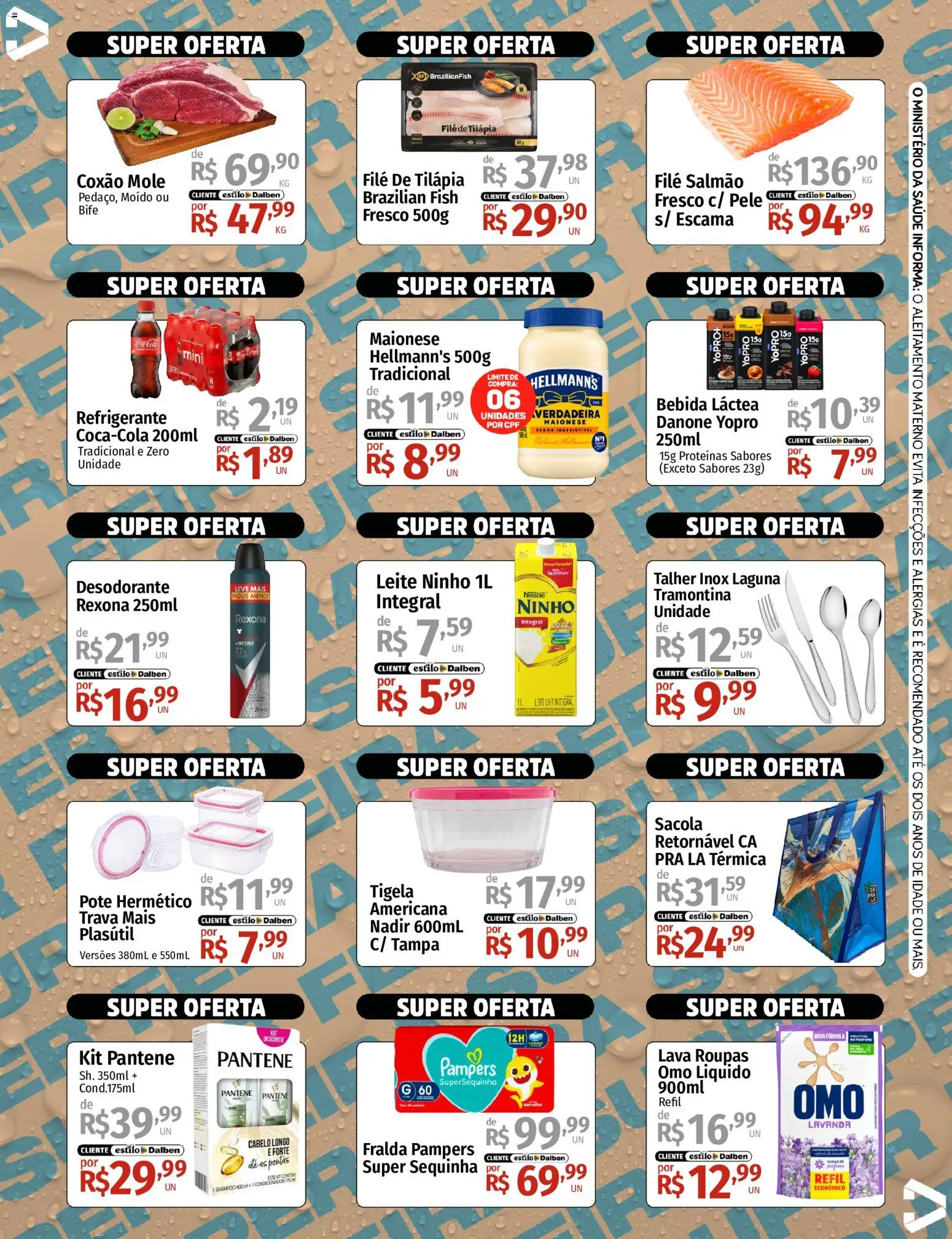 Supermercado Dalben Folheto - válido de 21/09/2026 | Página: 2 | Produtos: Coxão mole, Tilápia, Roupas, Tigela