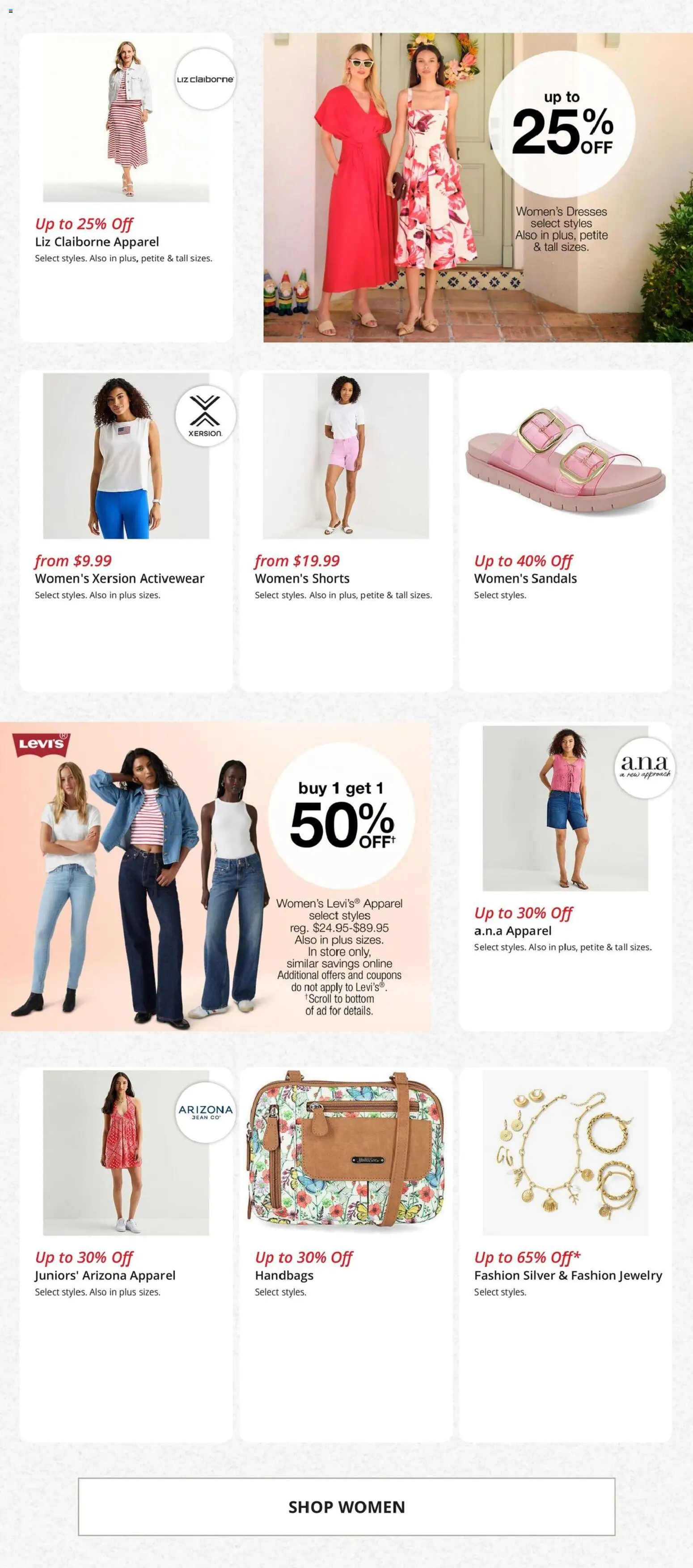 JCPenney Weekly Ad - valid from 08.06.2026 | Page: 2 | Products: Shorts, Sandals