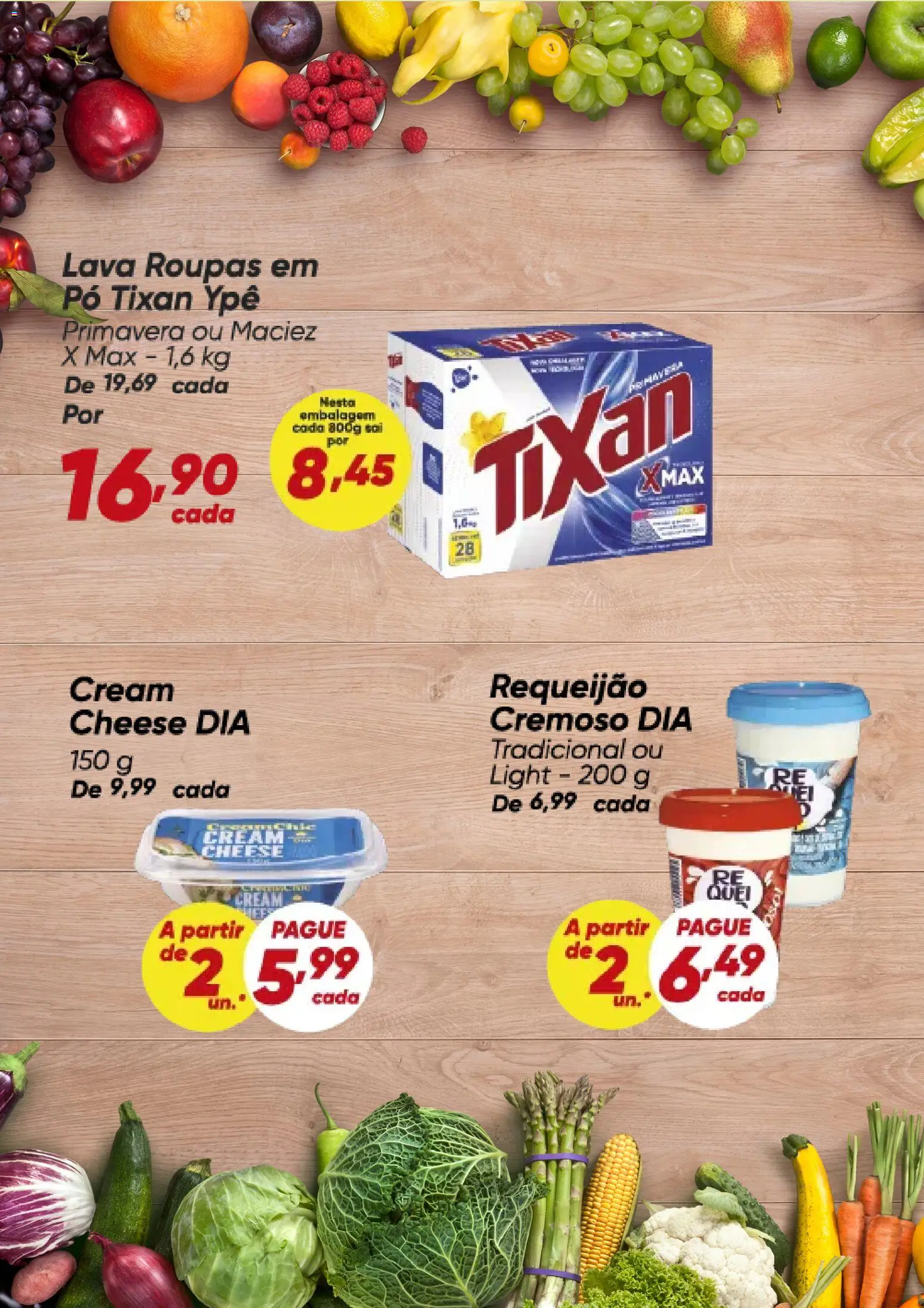 Dia Folheto - válido de 20/07/2026 | Página: 5 | Produtos: Pó, Cream cheese, Roupas, Requeijão