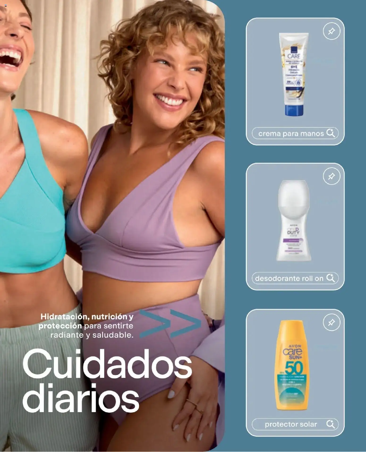 Catálogo Avon válido desde 15/09/2026 | Página: 125 | Productos: Protector solar, Desodorante, Crema, Crema para manos