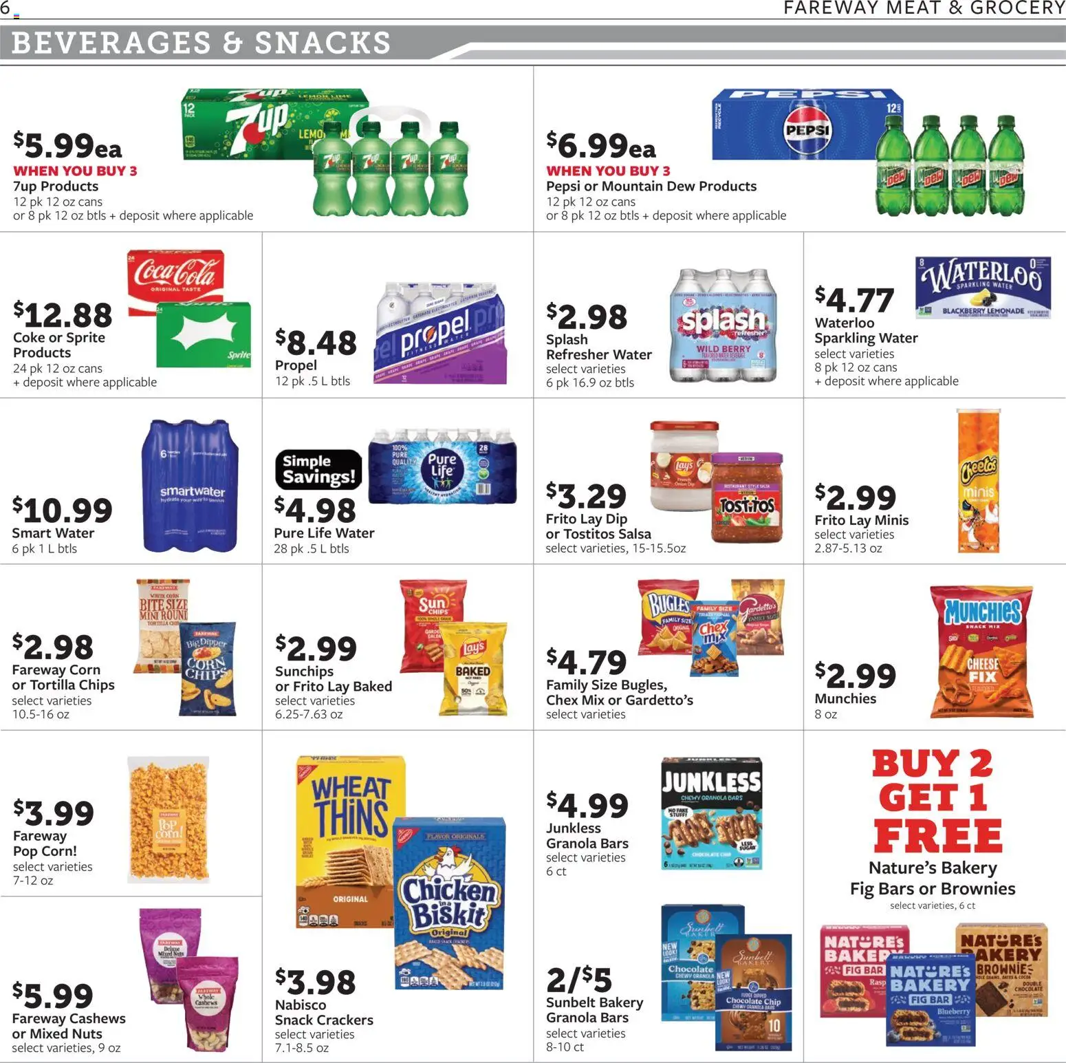 Fareway Weekly Ad - valid from 09/28/2026 | Page: 6 | Products: Beverages, Chicken, Chocolate, Water